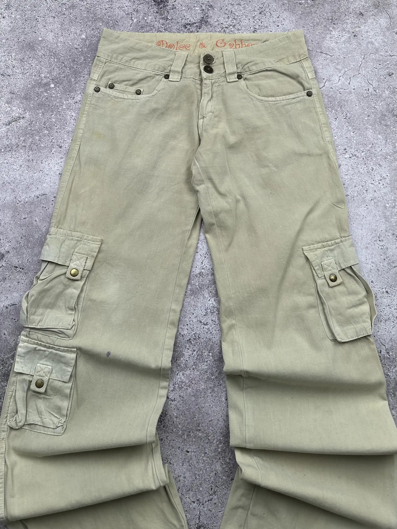 Dolce & Gabbana Dolce&Gabbana Vintage Cargo Multi-Pocket Pants C564(V545) Size 27" / US 4 / IT 40 - 2 Thumbnail