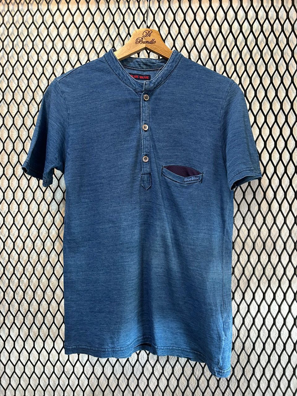 Blue Blue Japan Blue blue plain half button up Size US XS / EU 42 / 0 - 1 Thumbnail