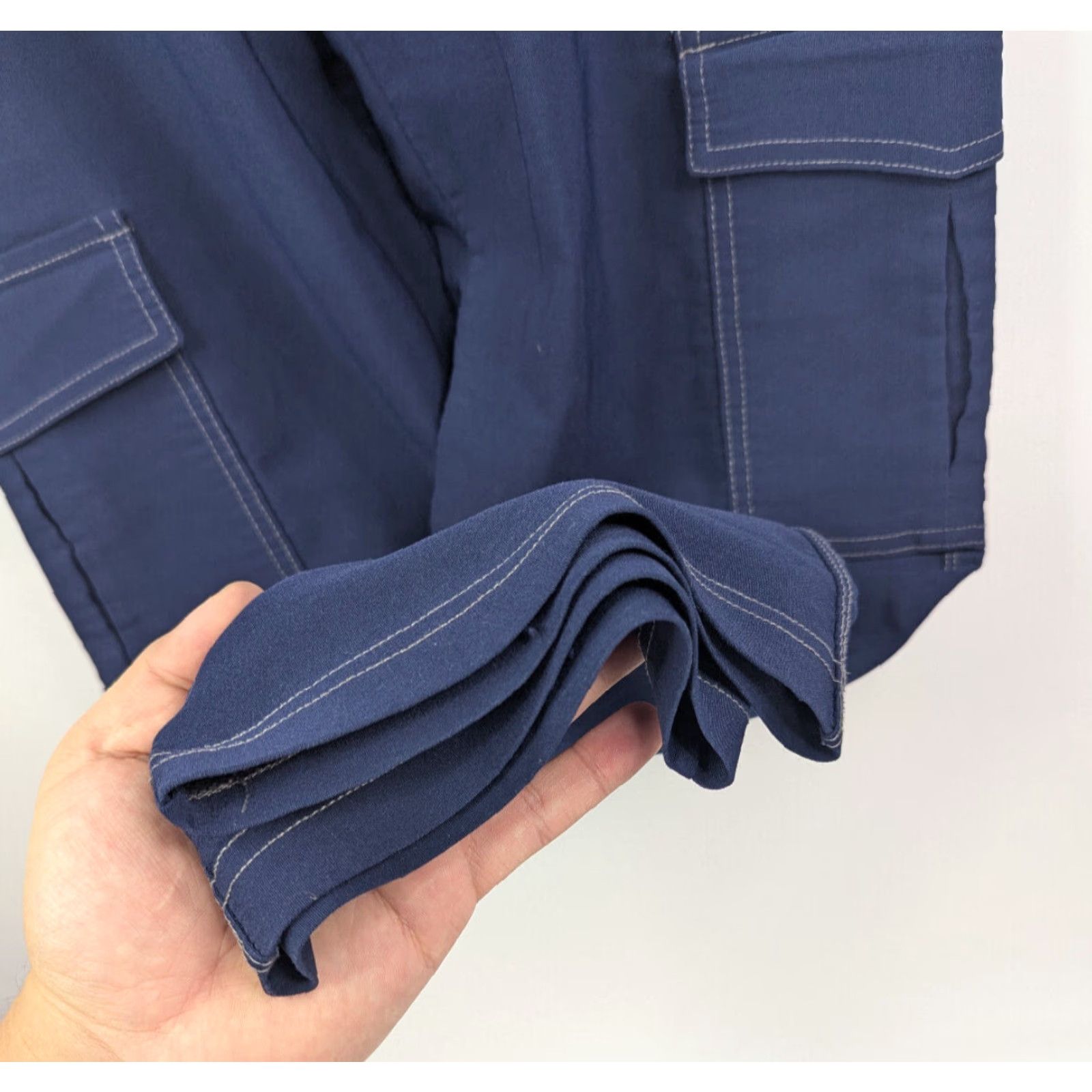 Vintage FitGear Krav Maga Cargo Pants Navy Blue XS 36 Inseam 29 in Stretch Men Pants Size US 36 / EU 52 - 3 Thumbnail