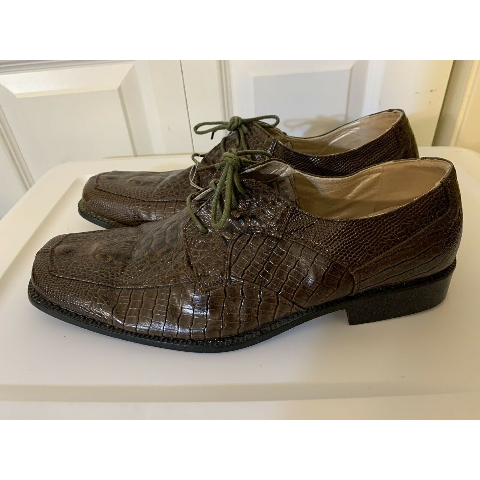 Other Bolano Faux Snake Skin Trim Printed Men’s Sz 12 Lace Up Oxfo Size US 12 / EU 45 - 6 Thumbnail