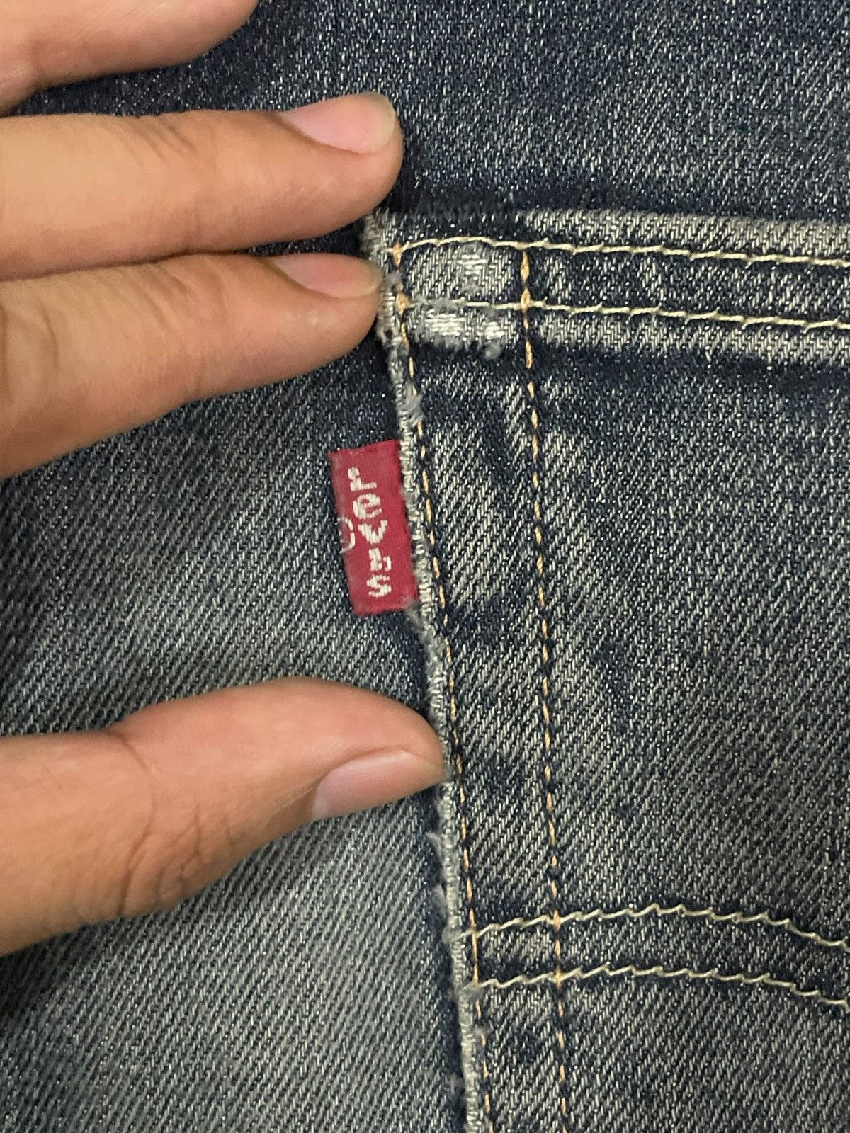 Levi's Vintage Levi’s 502 Stone Wash Straight Cut Ripped Jeans #273 Size US 33 - 11 Thumbnail