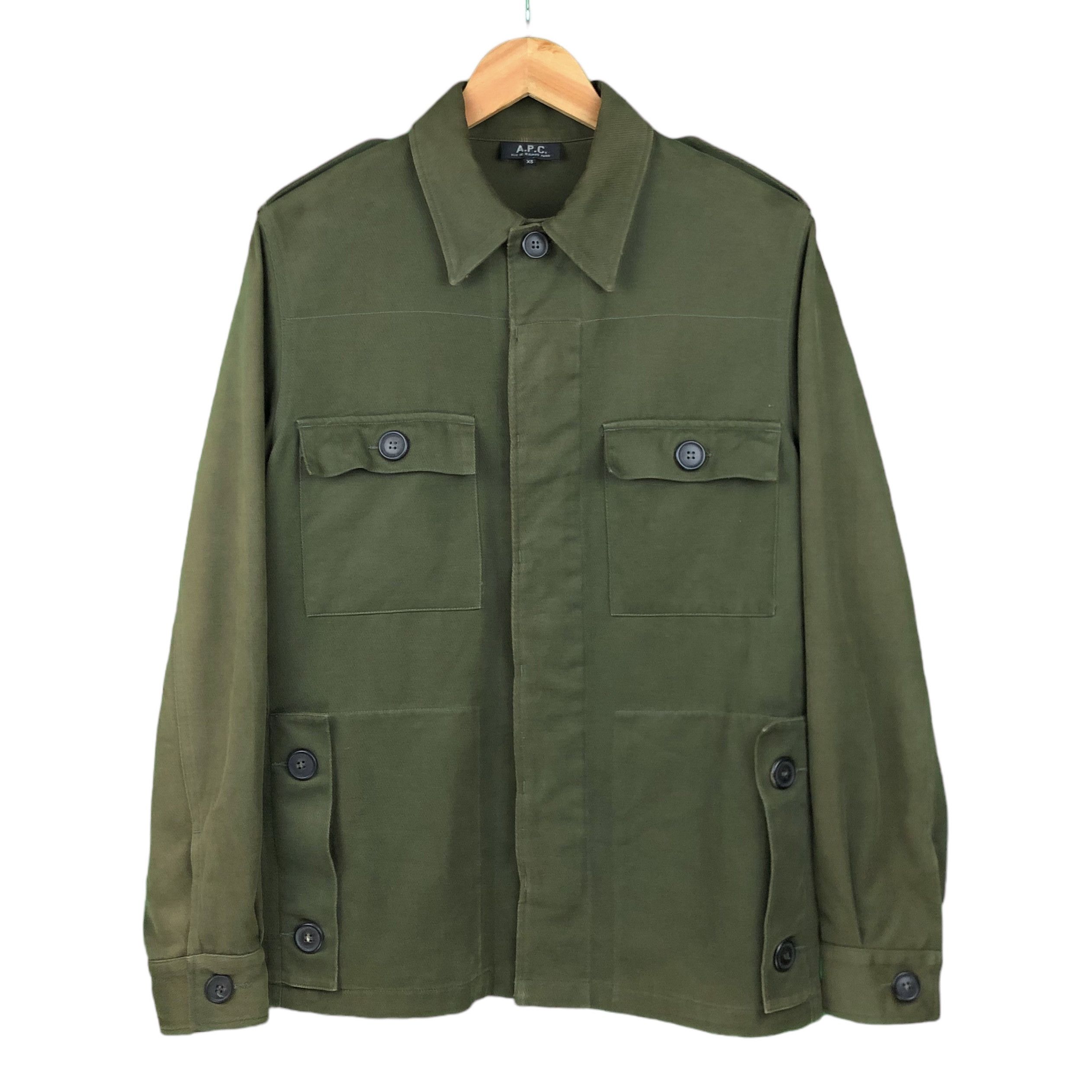 A.P.C. APC Military Green Multipockets Utility Button Wool Jacket Size US M / EU 48-50 / 2 - 8 Thumbnail