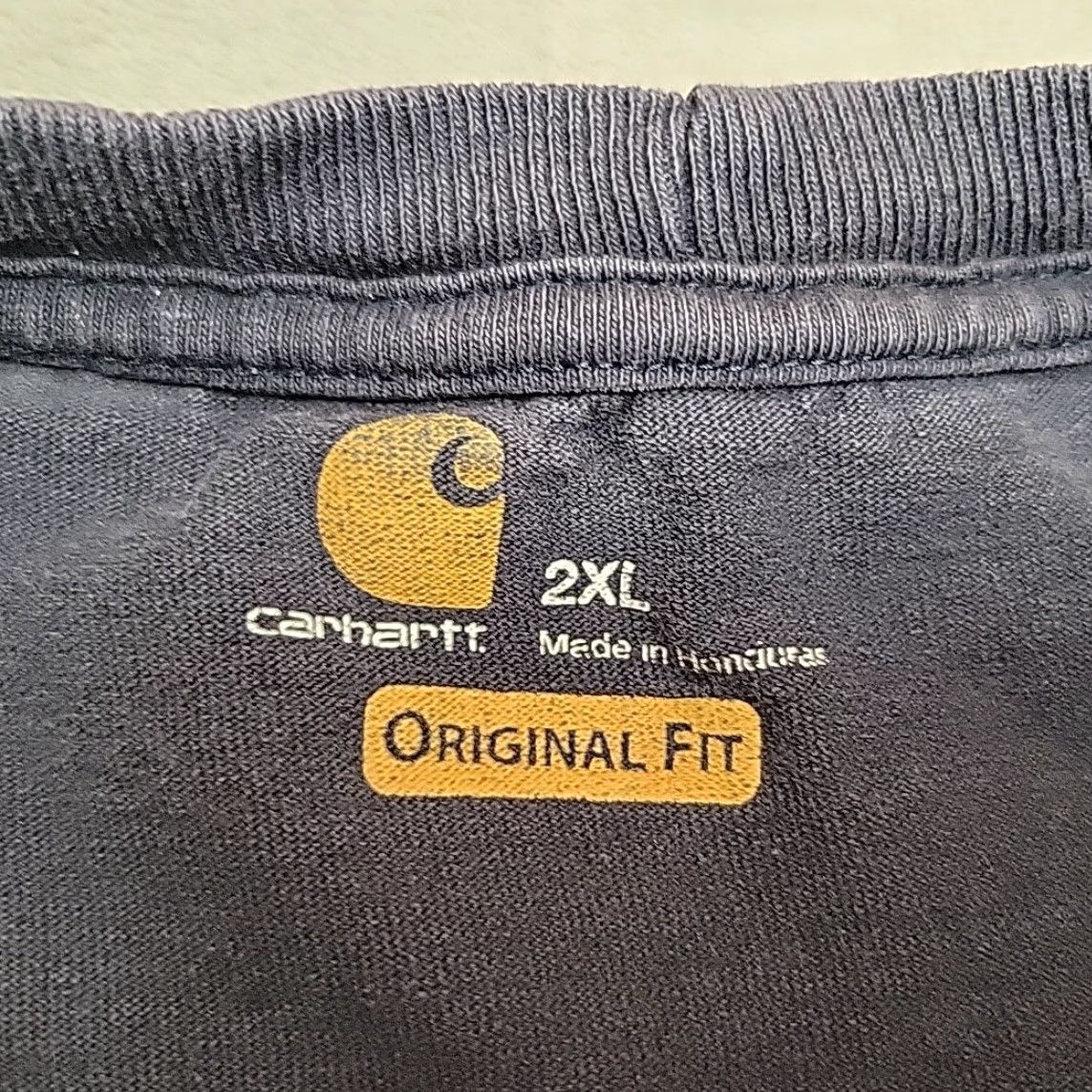 Carhartt Carhartt Shirt Mens XXL Navy Original Fit Short Sleeve Crewneck Pocket Tee K87 Size US XXL / EU 58 / 5 - 5 Thumbnail