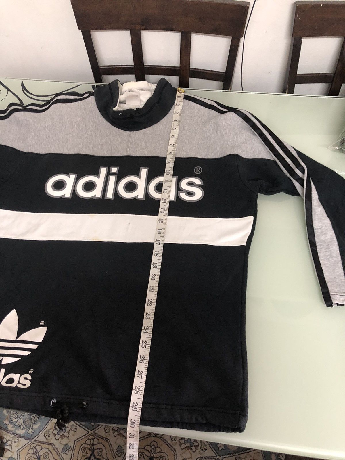 Adidas Vintage 90s Adidas Big Logo Sweater Japan Made Size US L / EU 52-54 / 3 - 22 Thumbnail