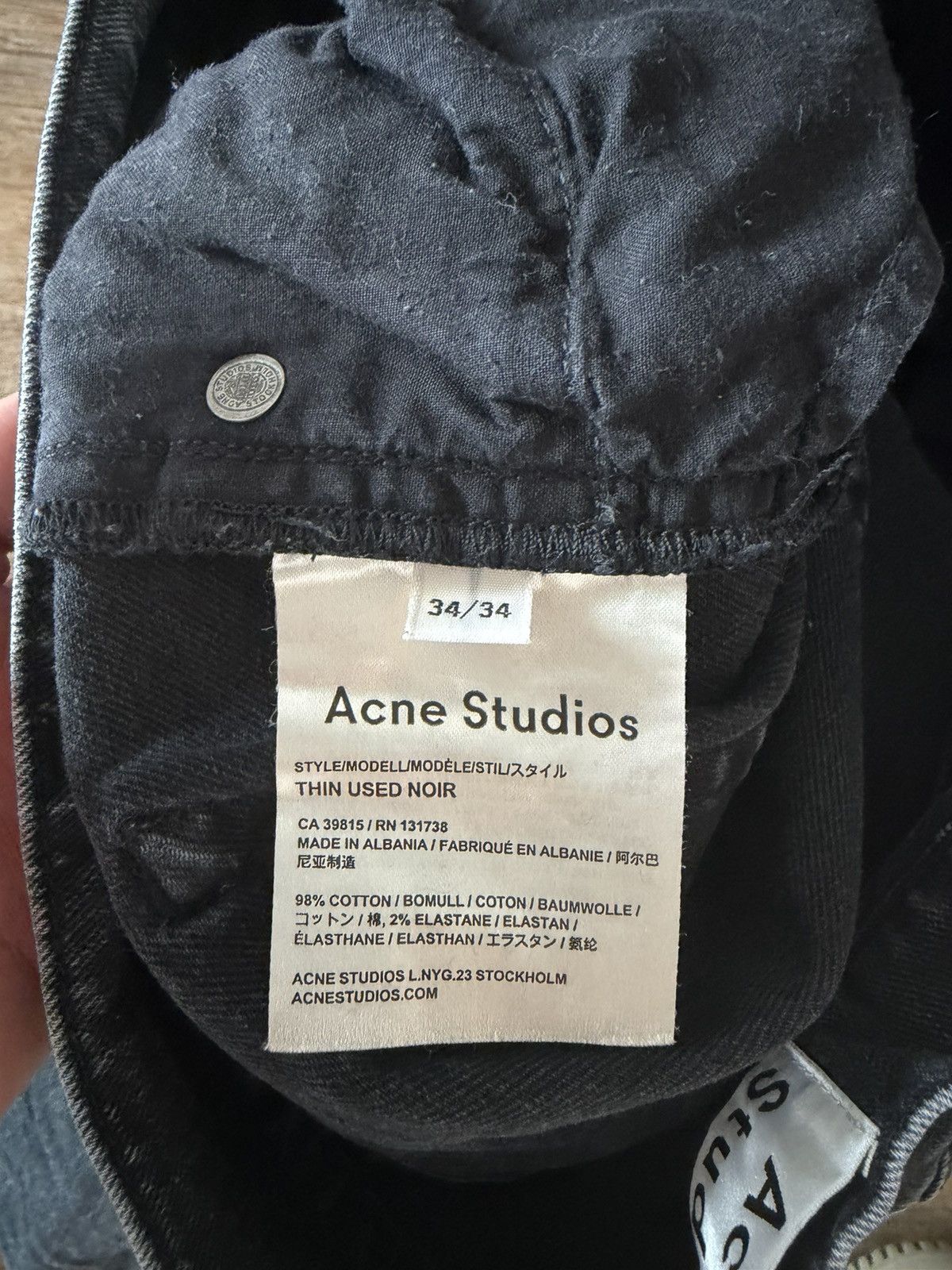 Acne Studios Acne Studio Black Denim Size US 34 / EU 50 - 4 Thumbnail