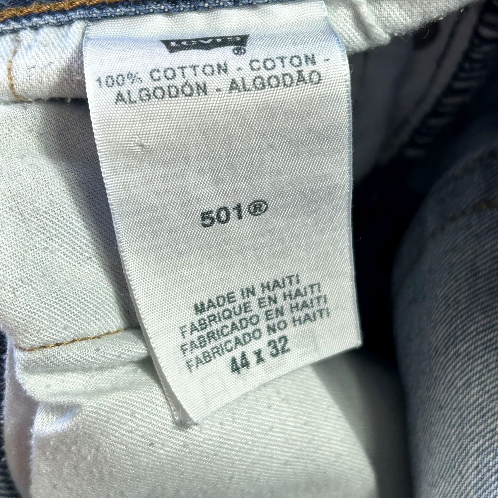 Levi's Levi's 501 Jeans Mens 40x28 Blue Button Fly Straight Cotton Denim Pants Regular Fit Accessories: Pockets Size US 40 / EU 56 - 5 Thumbnail