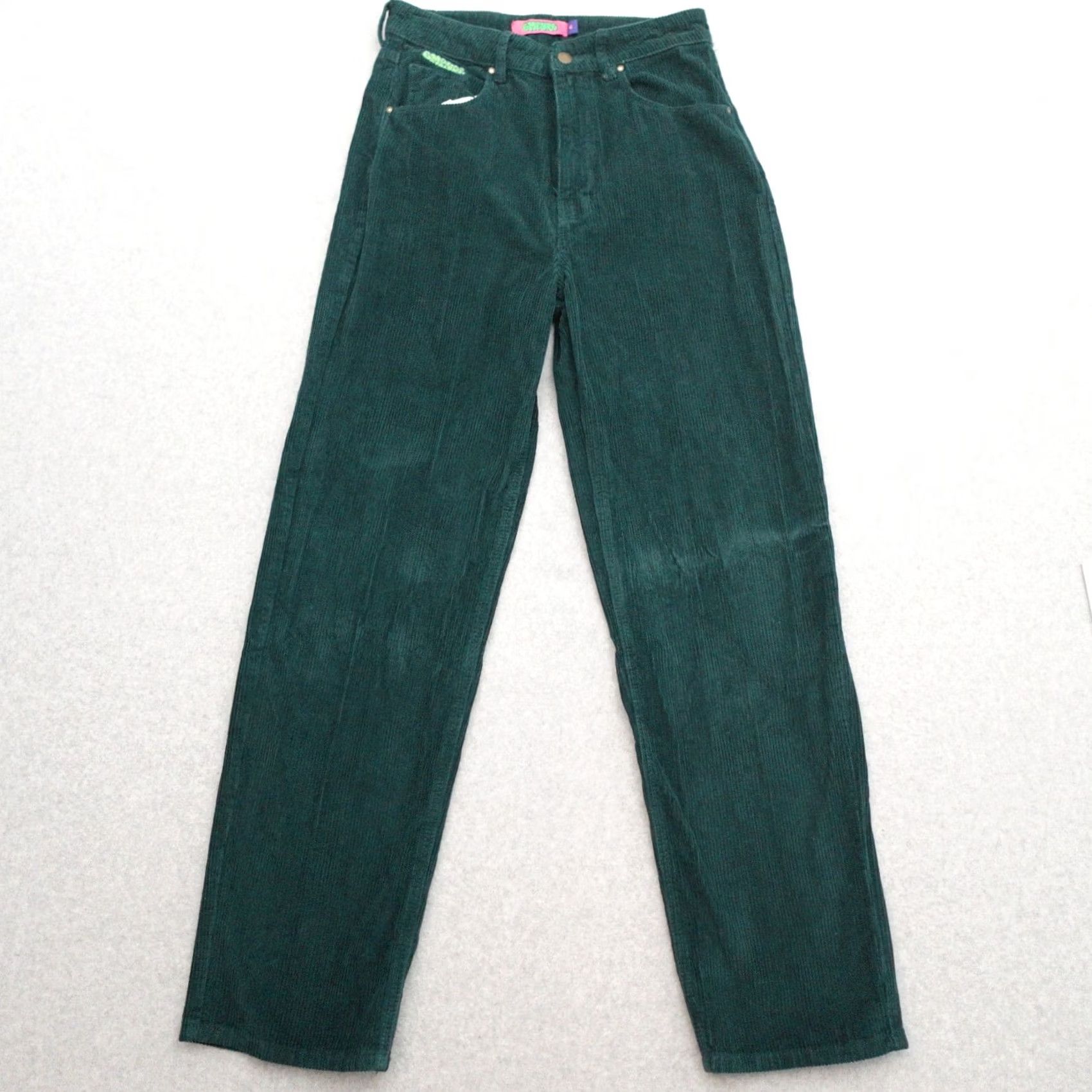 Empyre Empyre Pants Womens Green Tori Straight Leg Corduroy Skater Baggy Fit Sz 6 6x32 Size 28" / US 6 / IT 42 - 2 Thumbnail