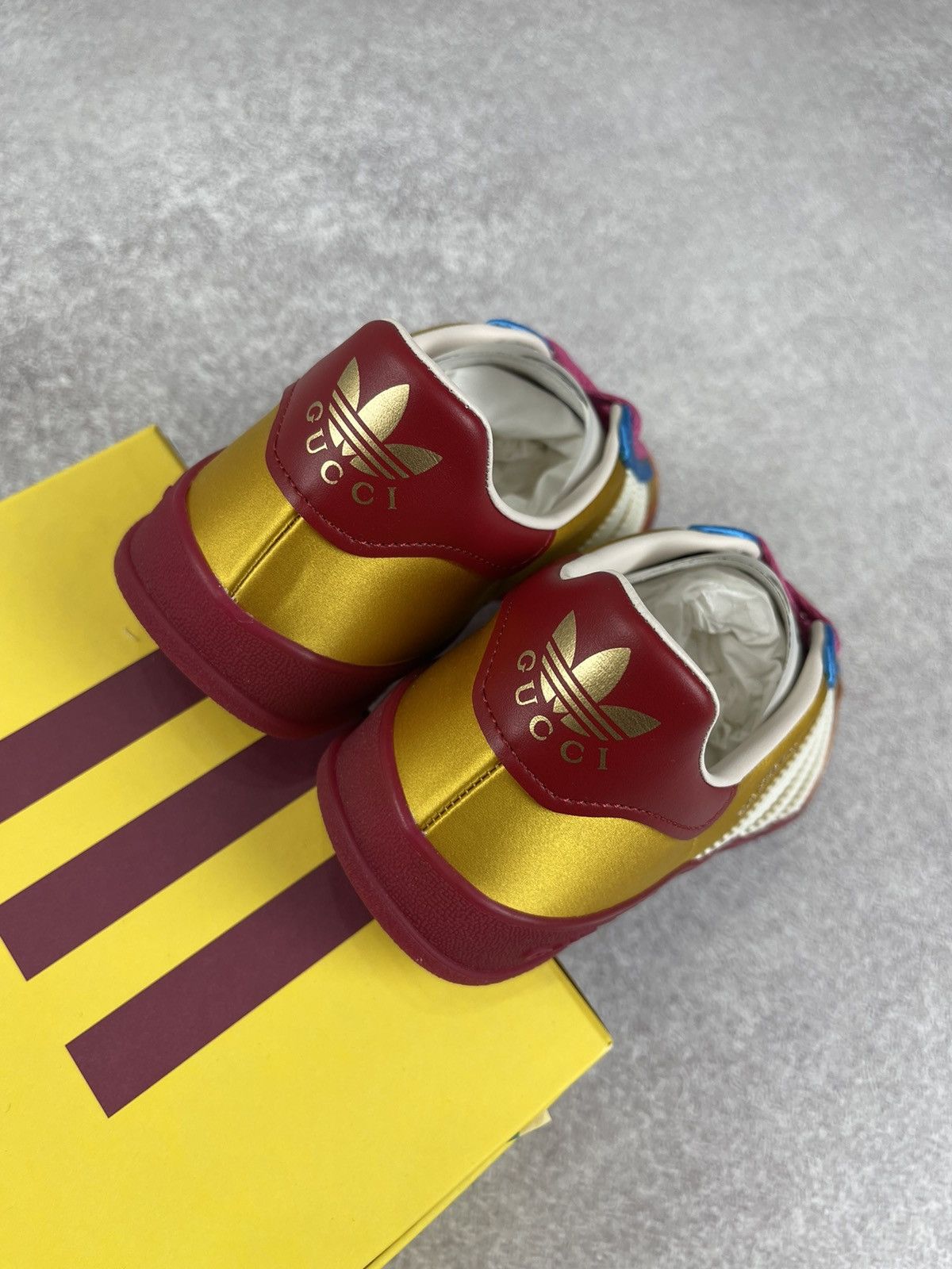 Gucci Adidas × Gucci Gazelle Yellow/White/Red Sneakers Size 37 1/3 Size US 6 / IT 36 - 6 Thumbnail