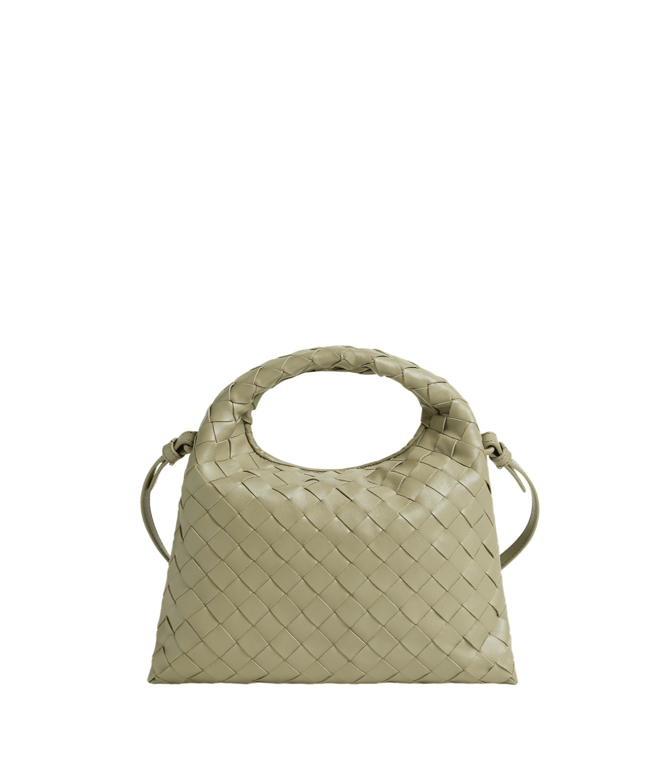 Bottega Veneta Hop Mini Travertine Leather Crossbody