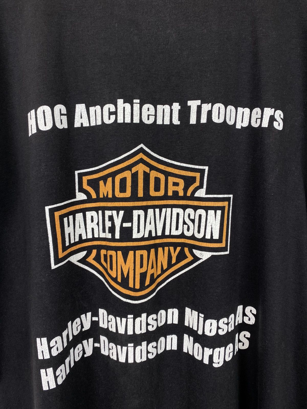 Vintage Vintage Harley Davidson Faded Distressed T-Shirt Sz XL Black Size US XL / EU 56 / 4 - 12 Thumbnail