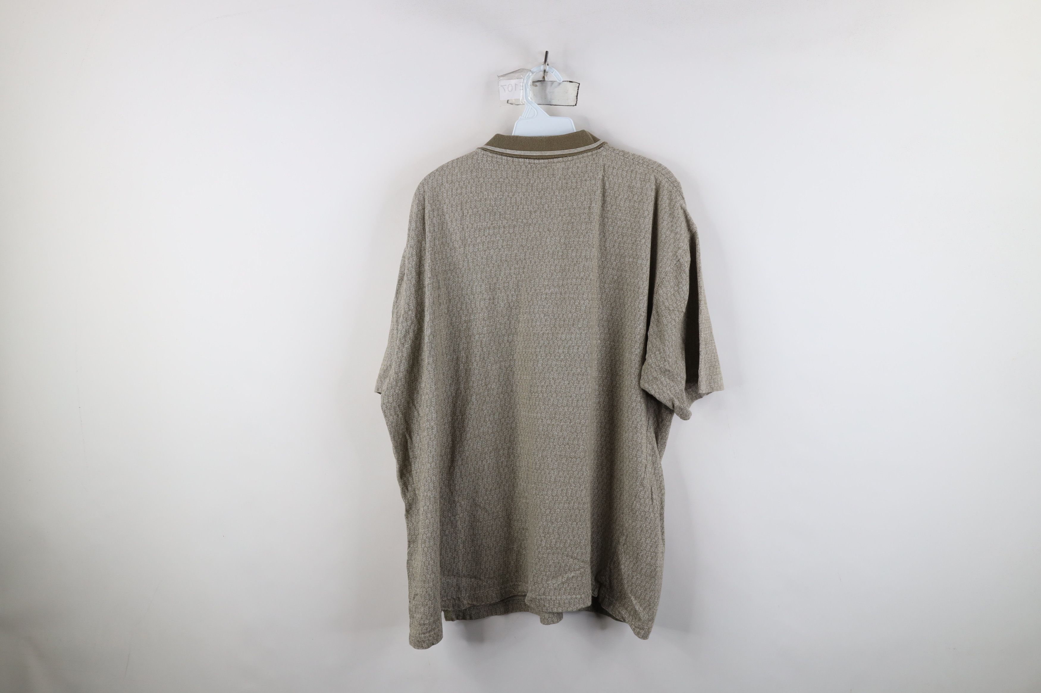 Vintage Vintage 90s Streetwear Geometric Knit Golf Polo Shirt Green Size US XL / EU 56 / 4 - 9 Thumbnail