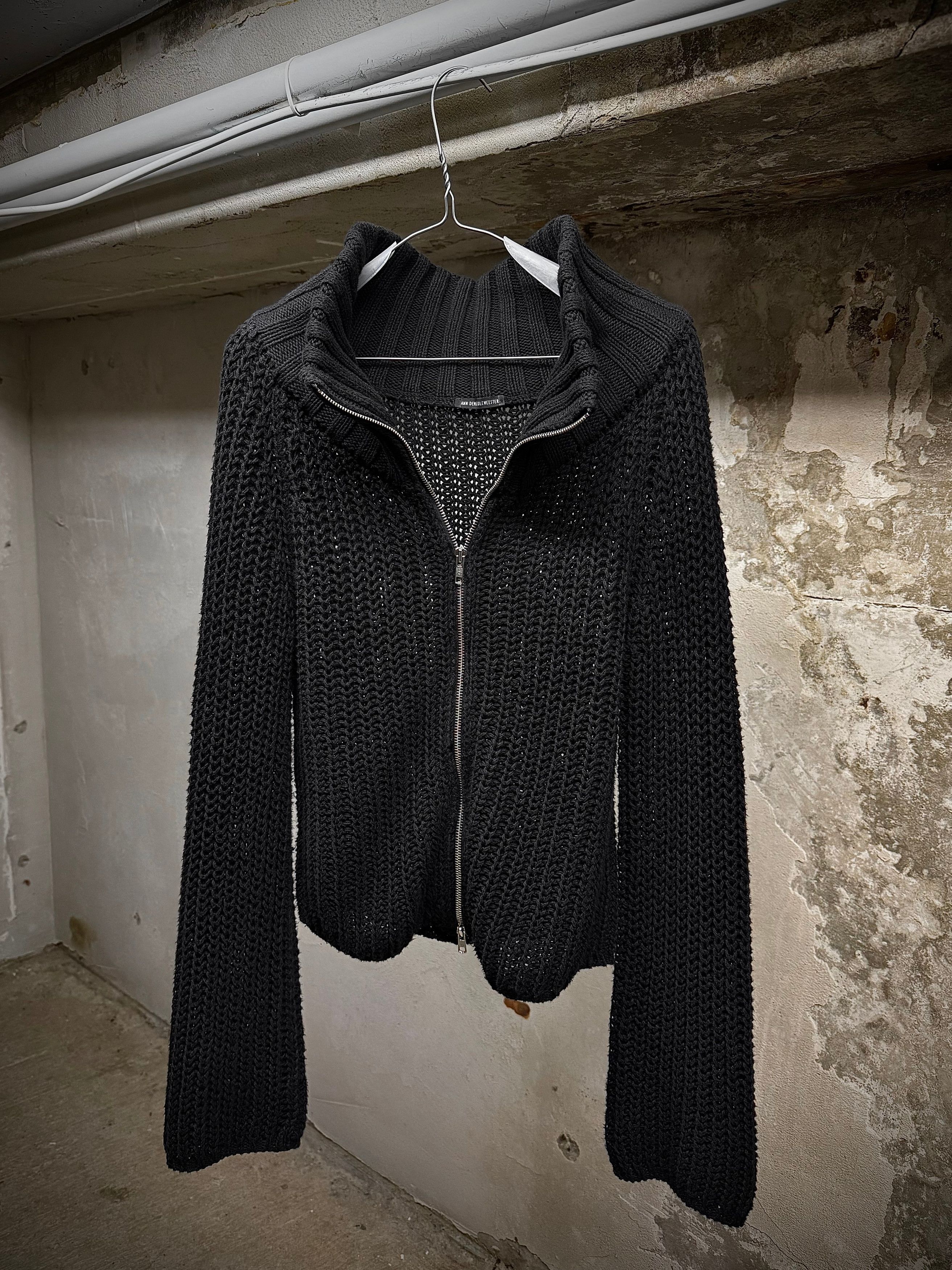 Ann Demeulemeester Ann Demeulemeester Cotton Knit Zip Mock Neck Sweater Size US XS / EU 42 / 0 - 1 Thumbnail