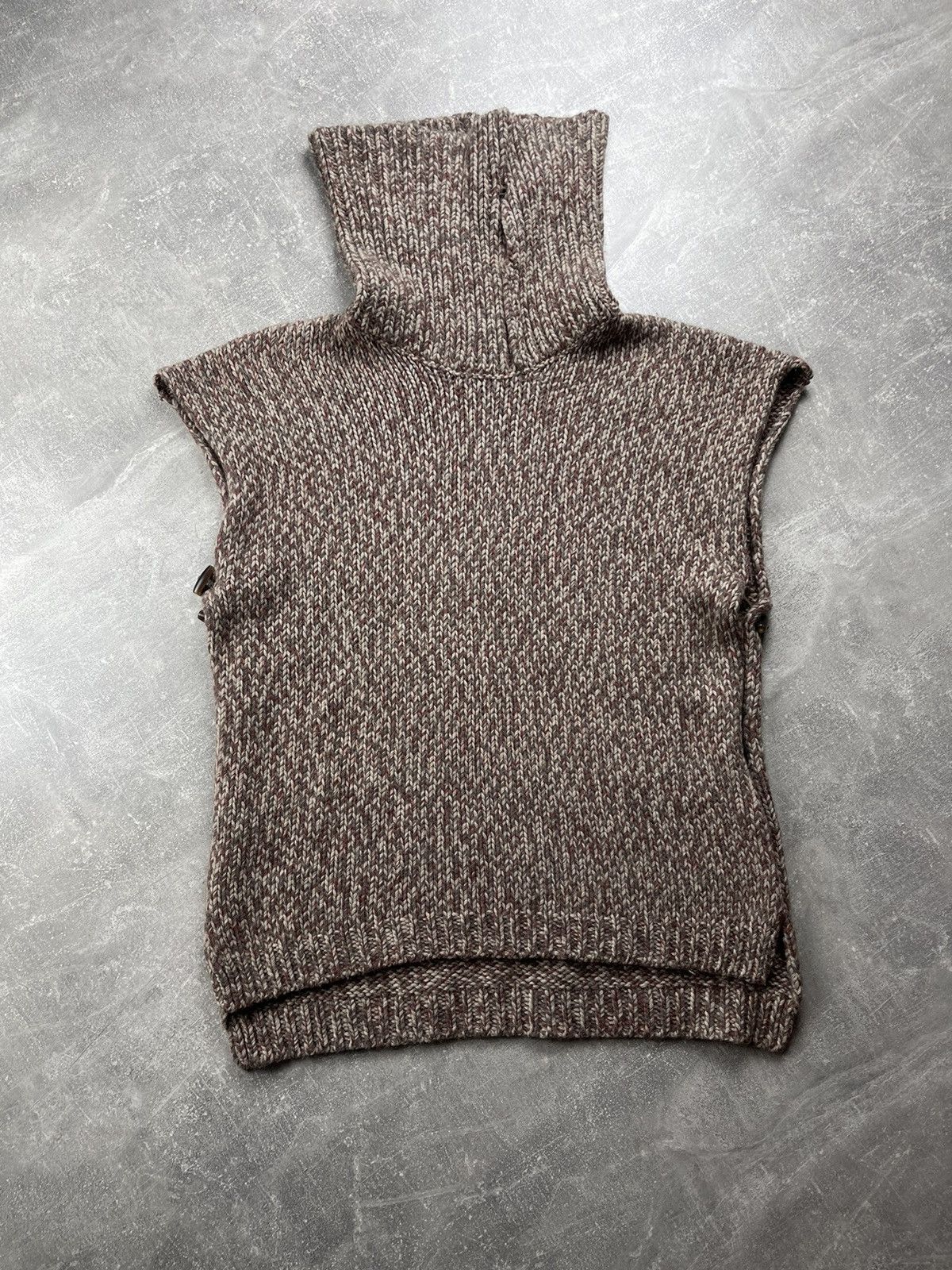 Other Della Ciana Cashmere Sleeveless Turtleneck Knit Vest Poncho Size M / US 6-8 / IT 42-44 - 3 Thumbnail