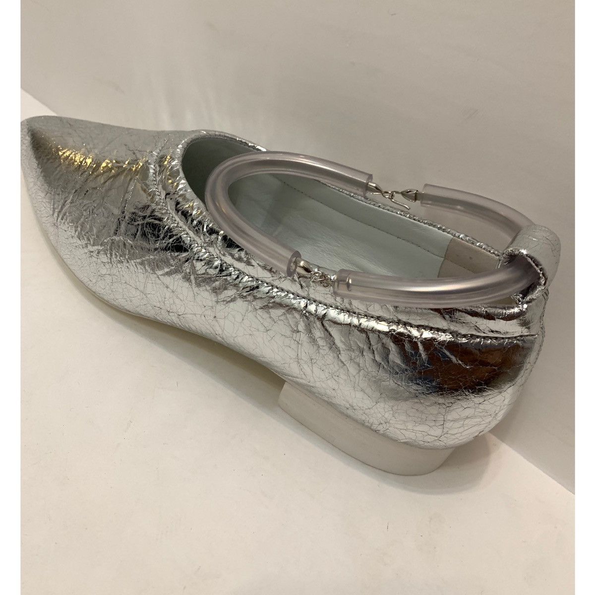 Jil Sander JIL SANDER METALLIC LEATHER BALLET FLATS SHOES Size US 8 / IT 38 - 2 Thumbnail