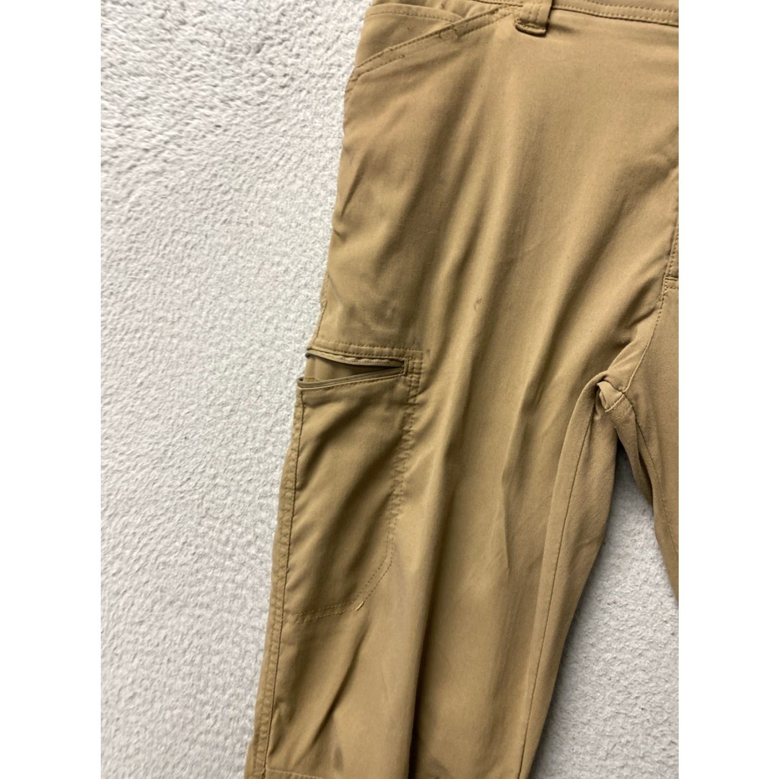 Wrangler Wrangler Straight Fit Stretch Cargo Pants Mens 36 Light Brown 32in Cargo Moisture Wicking Stretch Pants Size US 36 / EU 52 - 3 Thumbnail
