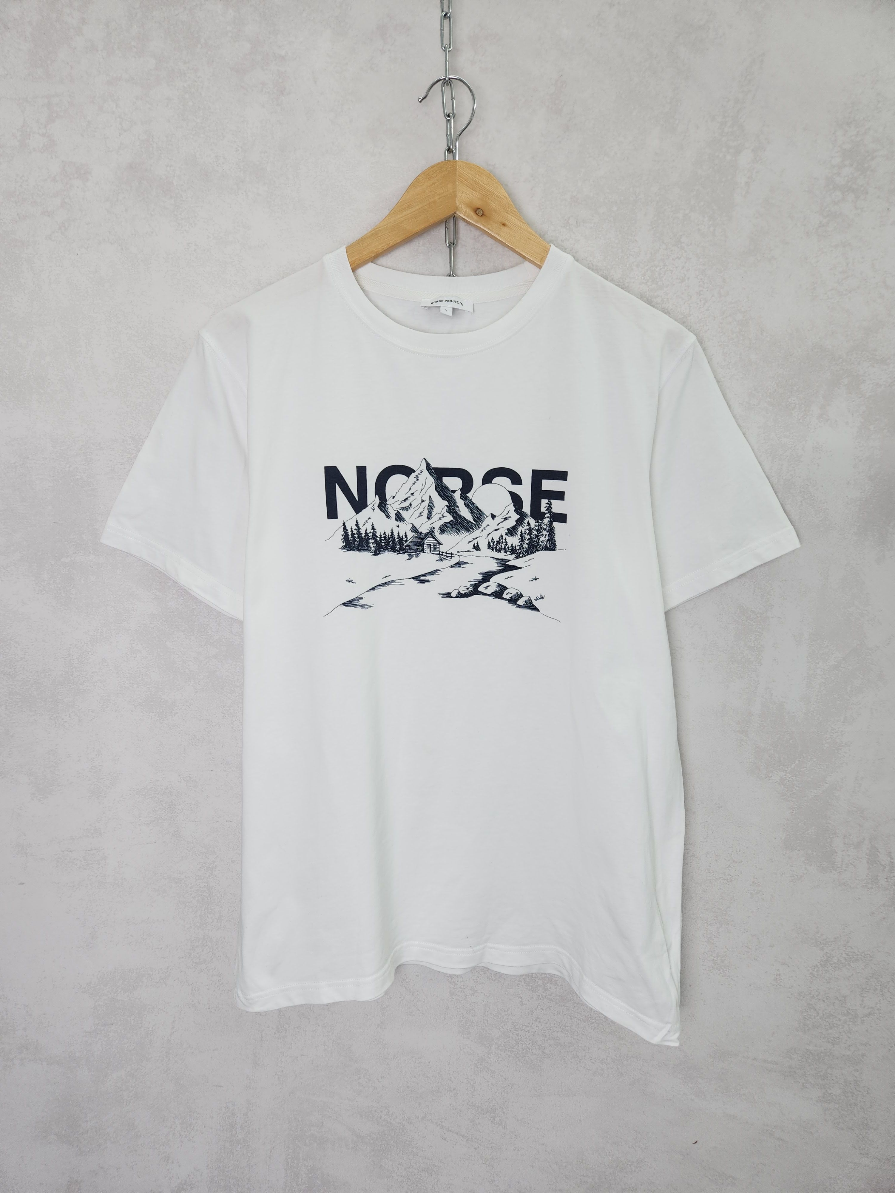 Norse Projects Norse Project niels Mountain white t shirt size L Size US L / EU 52-54 / 3 - 1 Thumbnail