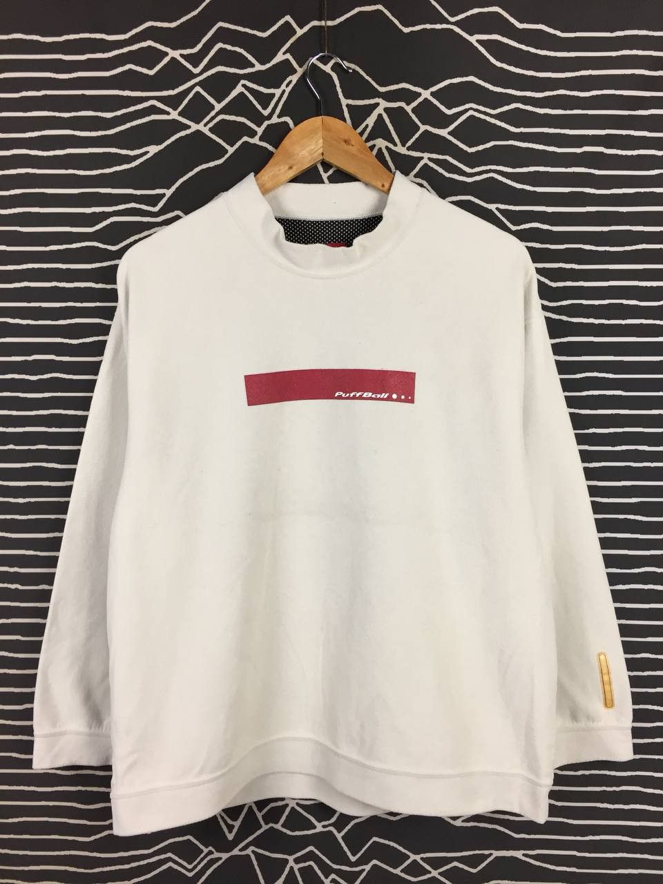 Vintage Vtg PuffBall PB Red Bar Logo Mock Neck Sweatshirt Size US M / EU 48-50 / 2 - 1 Thumbnail