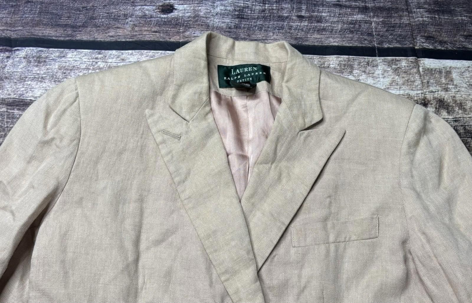 Lauren Ralph Lauren Lauren Ralph Lauren Blazer Jacket Womens Size 4p Linen USA Size S / US 4 / IT 40 - 6 Thumbnail