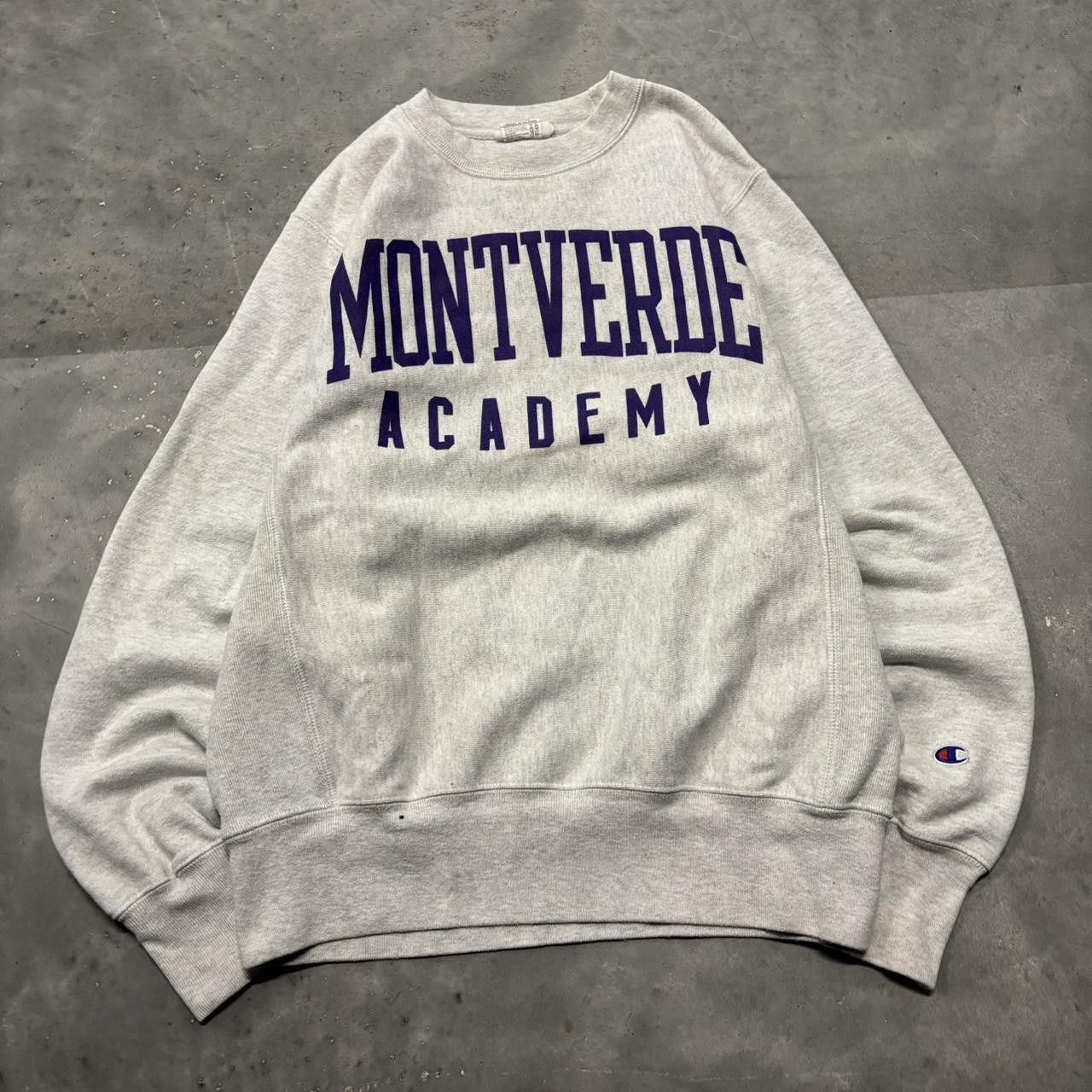 Champion × Vintage Crazy Vintage Y2K/2000s Grey Montverde Academy Reverse Weave Sweatshirt! Size US S / EU 44-46 / 1 - 1 Thumbnail