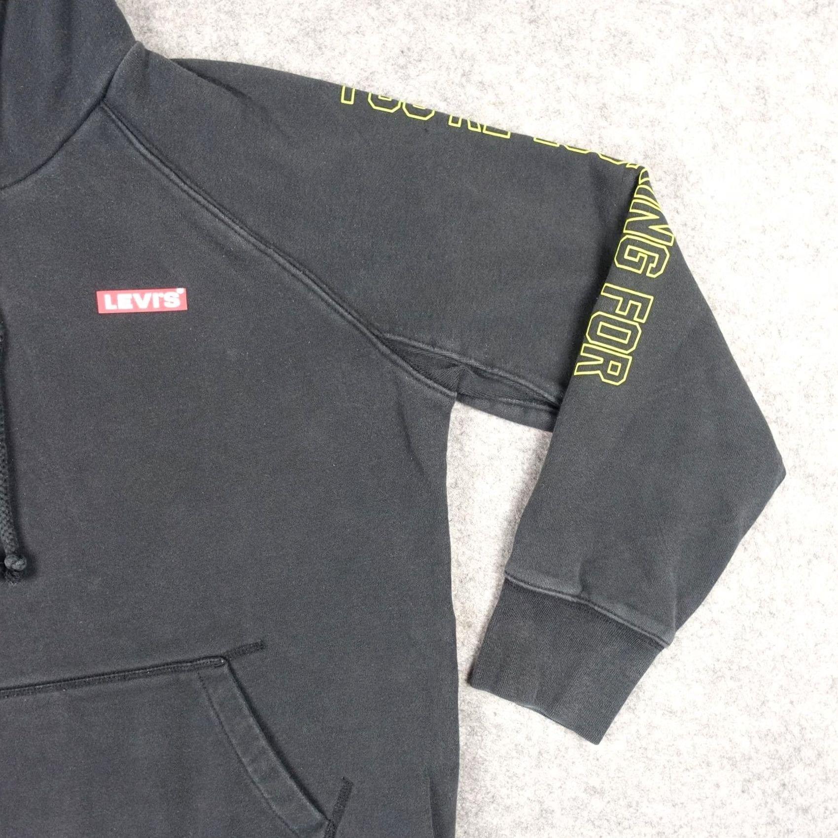 Levi's Levi's Star Wars Hoodie Mens Small Black Pullover Sweatshirt Droids RD D2 Graphic Print Pockets Crewneck Front Logo Size US S / EU 44-46 / 1 - 6 Thumbnail