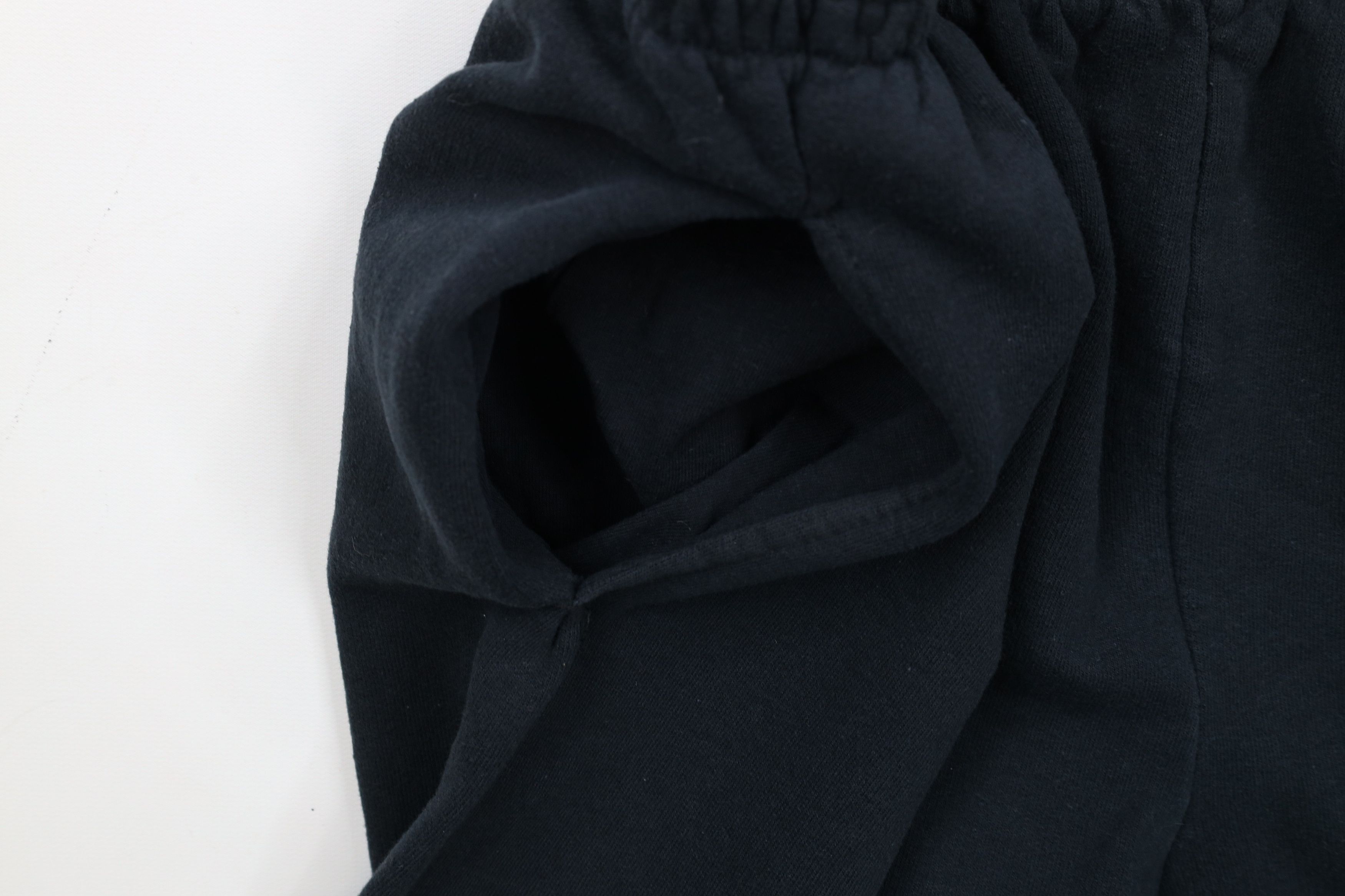 Vintage Vintage 90s Streetwear Blank Cuffed Sweatpants Joggers Black Size US 34 / EU 50 - 9 Thumbnail