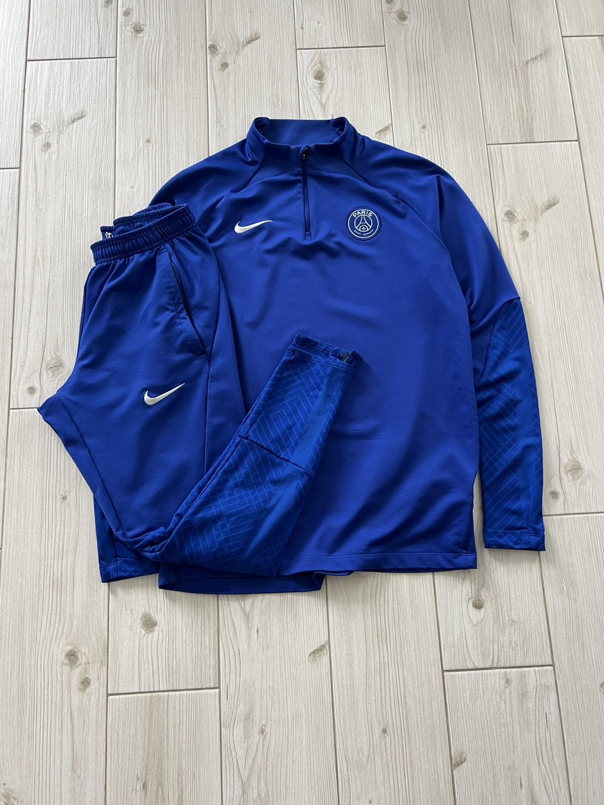 Nike Vintage Y2K Nike PSG Track Suit Jacket Pants Blue Size US 32 / EU 48 - 2 Thumbnail