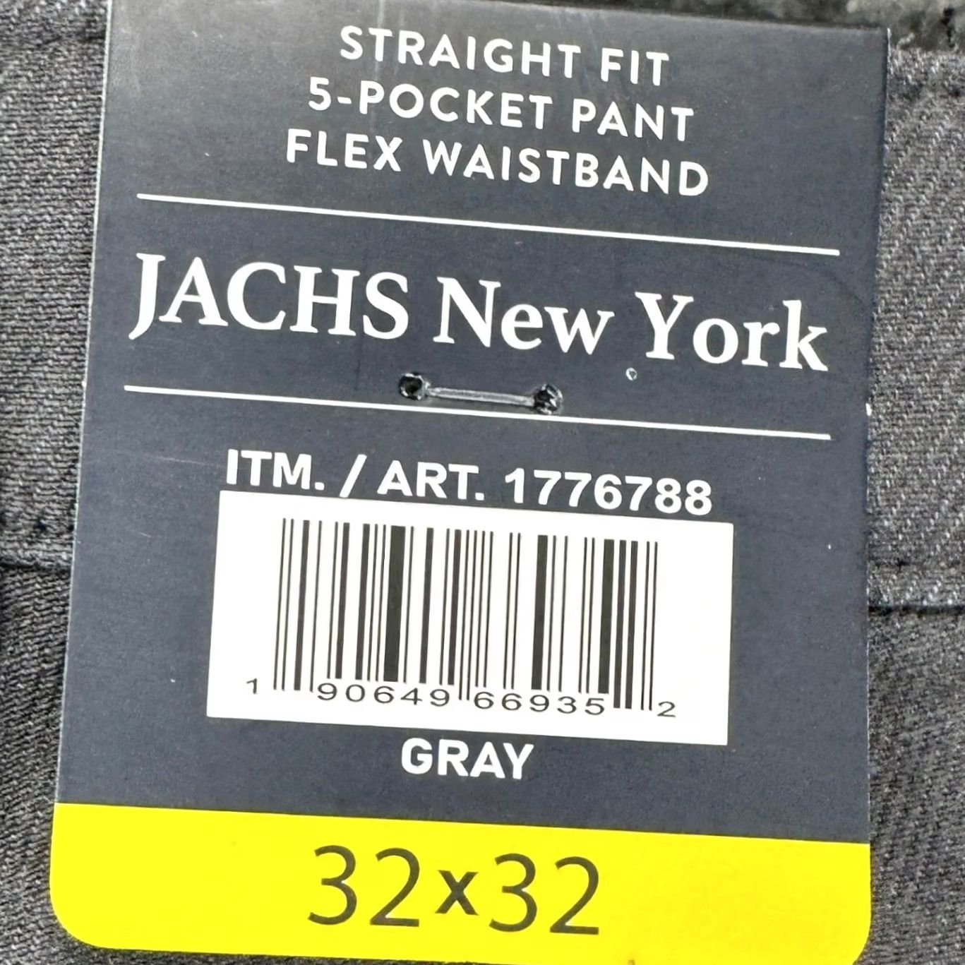 Vintage JACHS NY Jeans Straight Fit Mens 32X32 Gray Flex Performance Stretch NEW Size US 32 / EU 48 - 2 Thumbnail