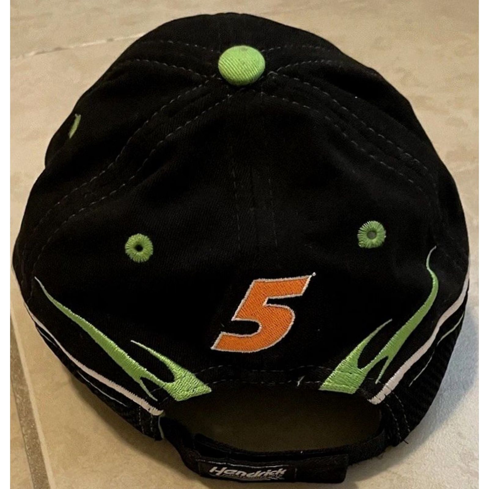 Chase Authentics VINTAGE Chase Authentics Mark Martin #5 Go Daddy Fire Flames Hat Baseball Cap Men Adjustable Black 90s Biker Rock USA Sports Autographed? Size ONE SIZE - 2 Thumbnail