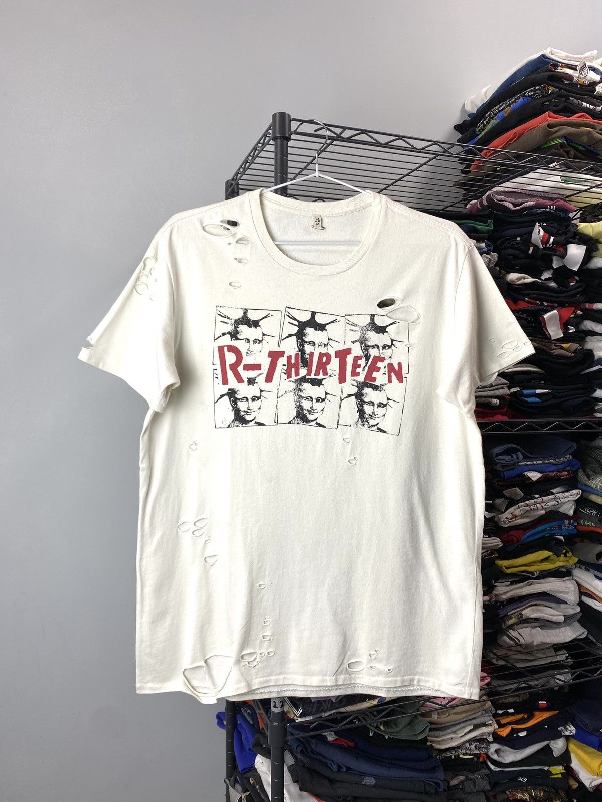 Japanese Brand × R13 Rare! R13 Mona Lisa Boy Distressed T Shirt Punk Rock Y2K Size US S / EU 44-46 / 1 - 1 Thumbnail