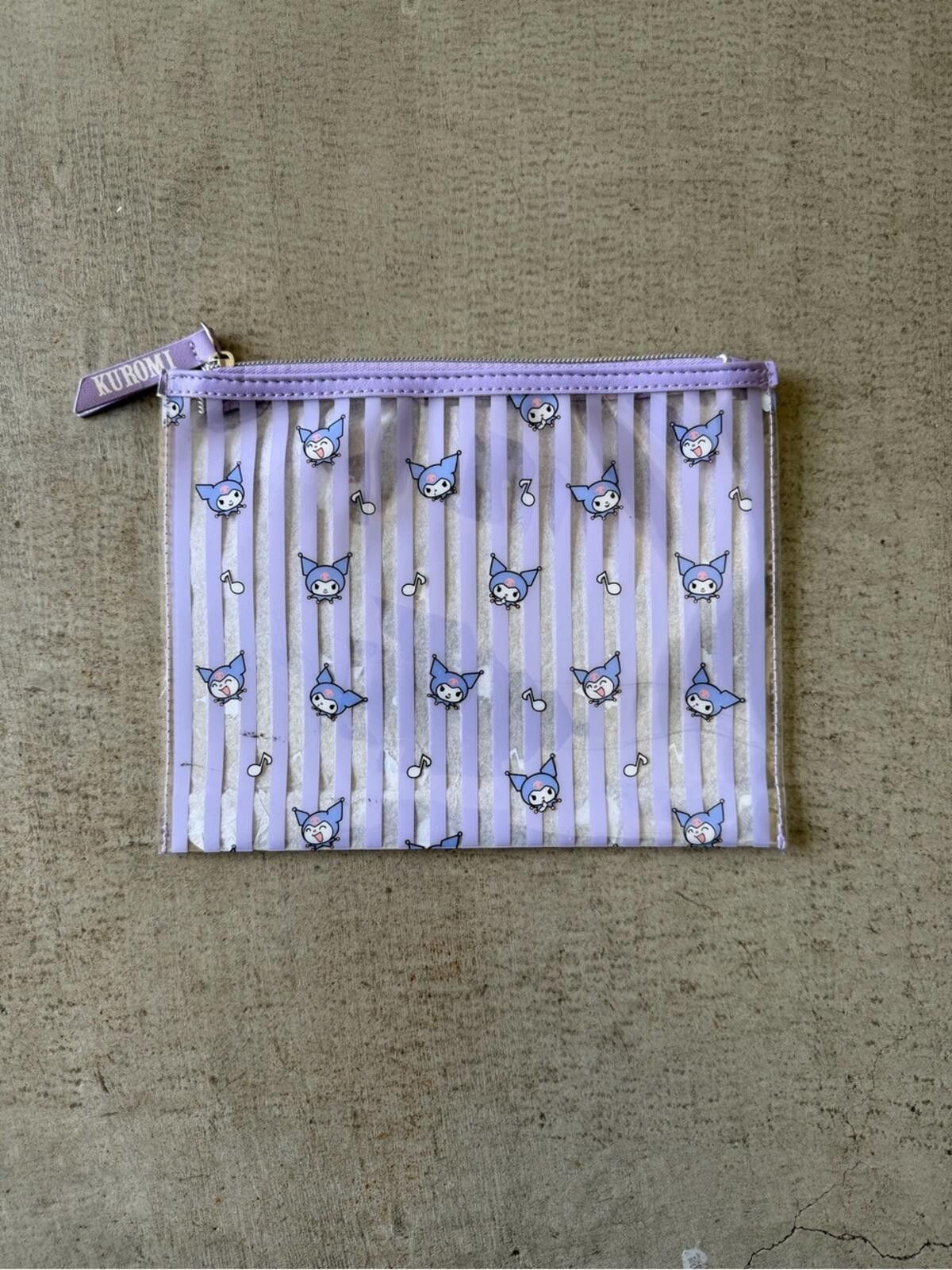 Other Sanrio Kuromi Lavender and White Striped Cosmetic Pouch Size ONE SIZE - 1 Thumbnail