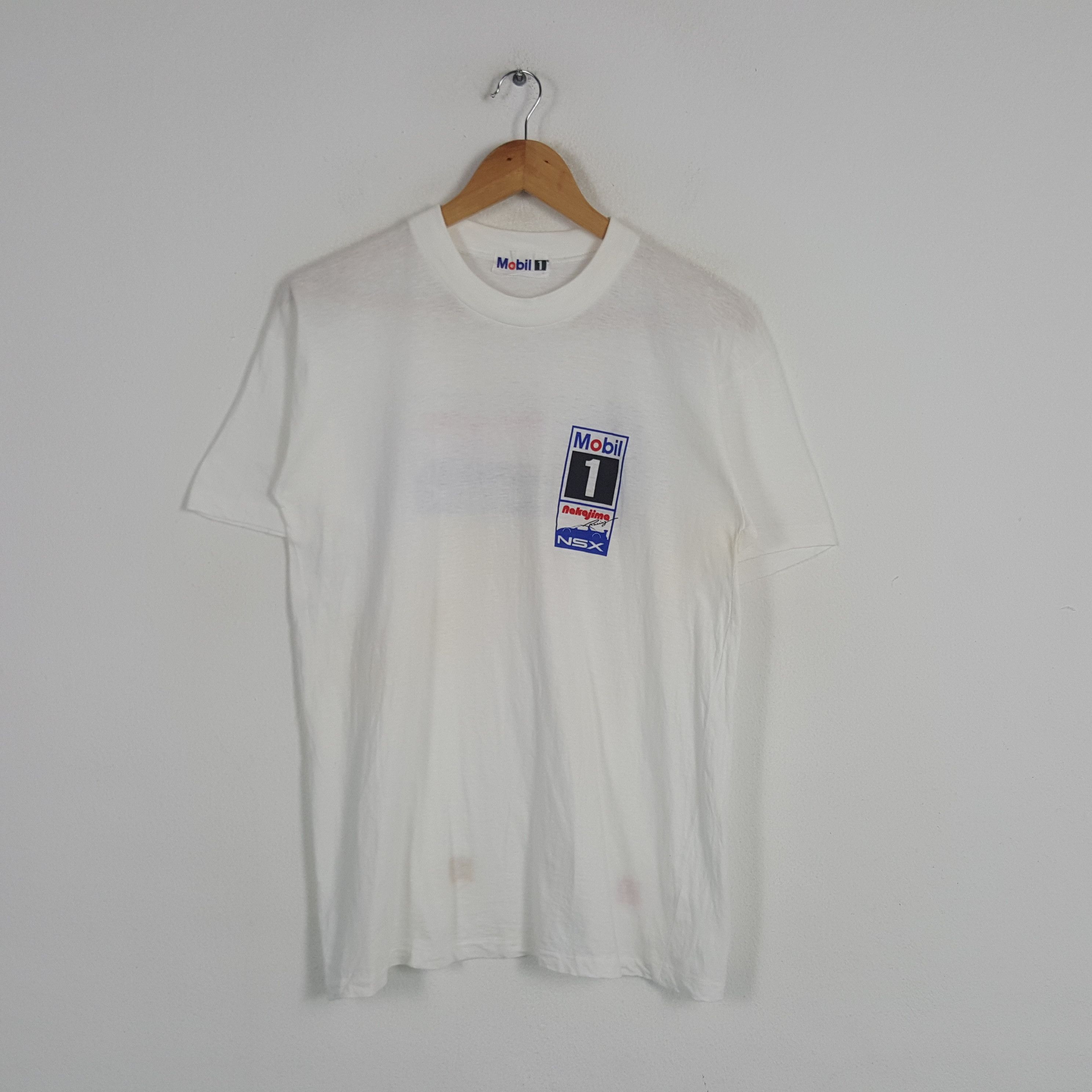 Japanese Brand × Vintage Vintage Mobil 1 Nakajima Racing NSX Japanese Honda Tshirt Size US M / EU 48-50 / 2 - 3 Thumbnail