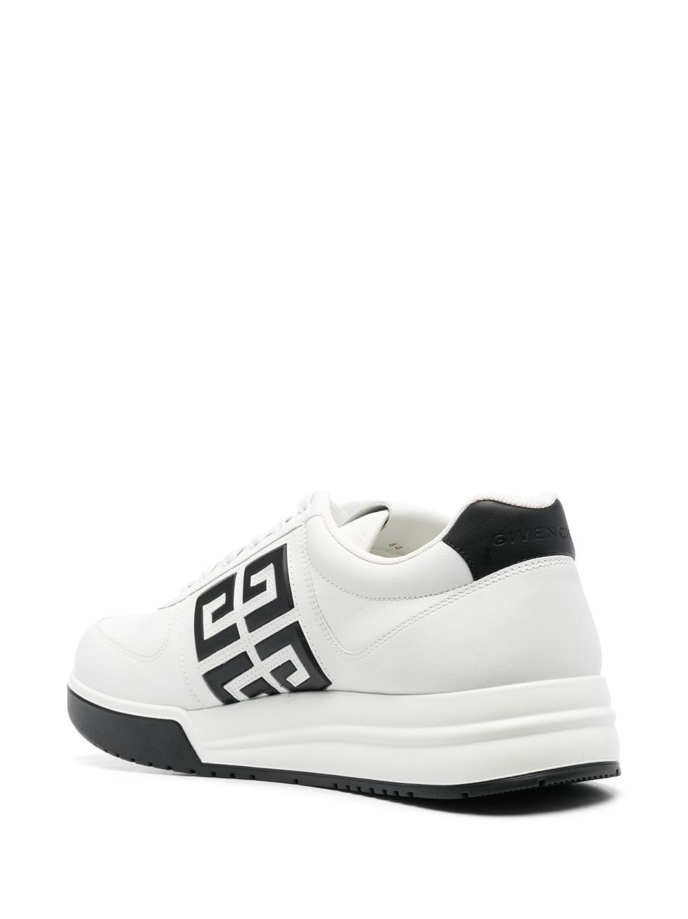 Givenchy o1srvl11e1224 Contrasting Logo Leather Sneakers in White Size US 12 / EU 45 - 5 Thumbnail