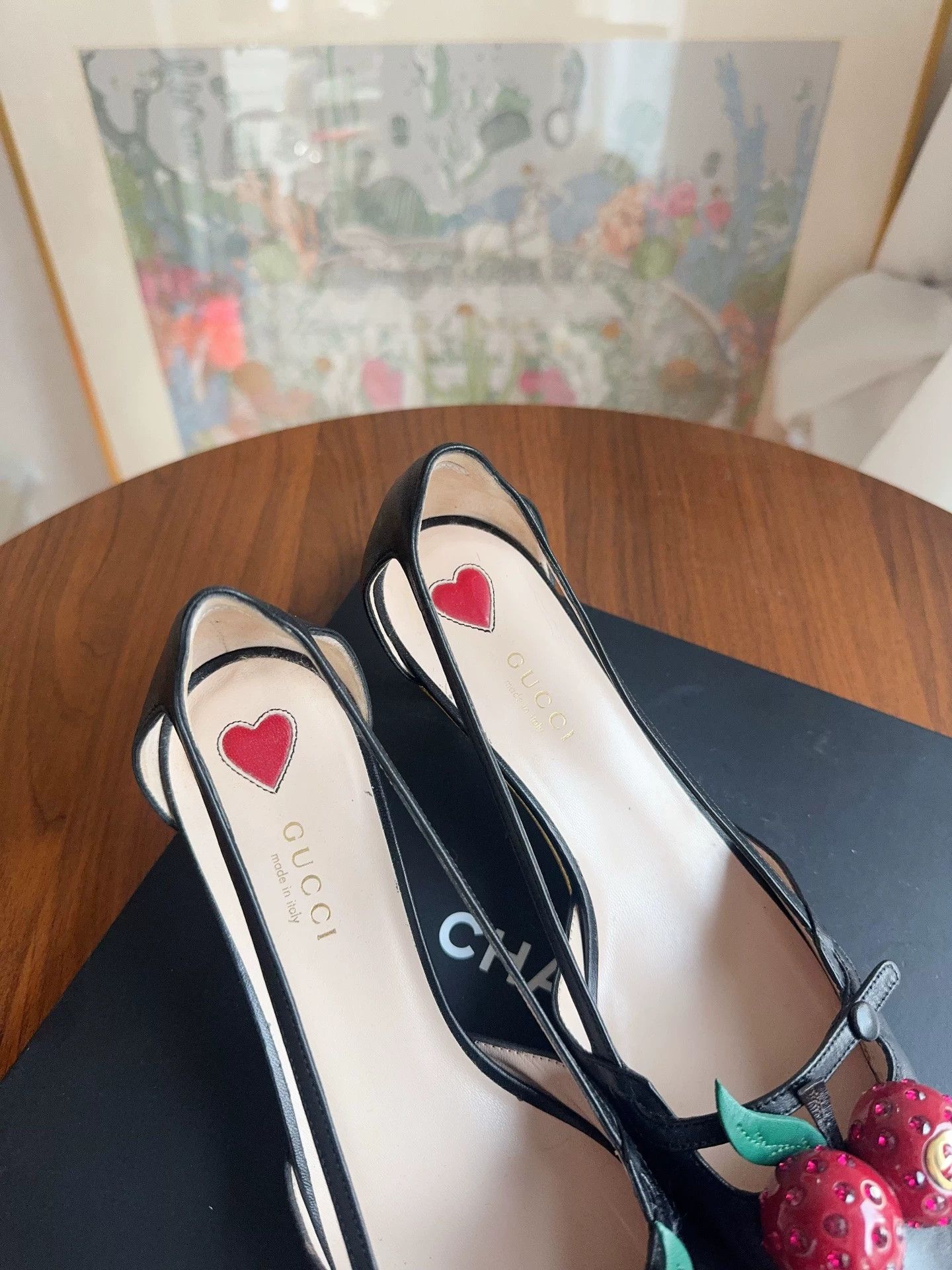 Gucci Gucci Cherry Bamboo Heel Sandals 38 95 New Size US 7 / IT 37 - 5 Thumbnail