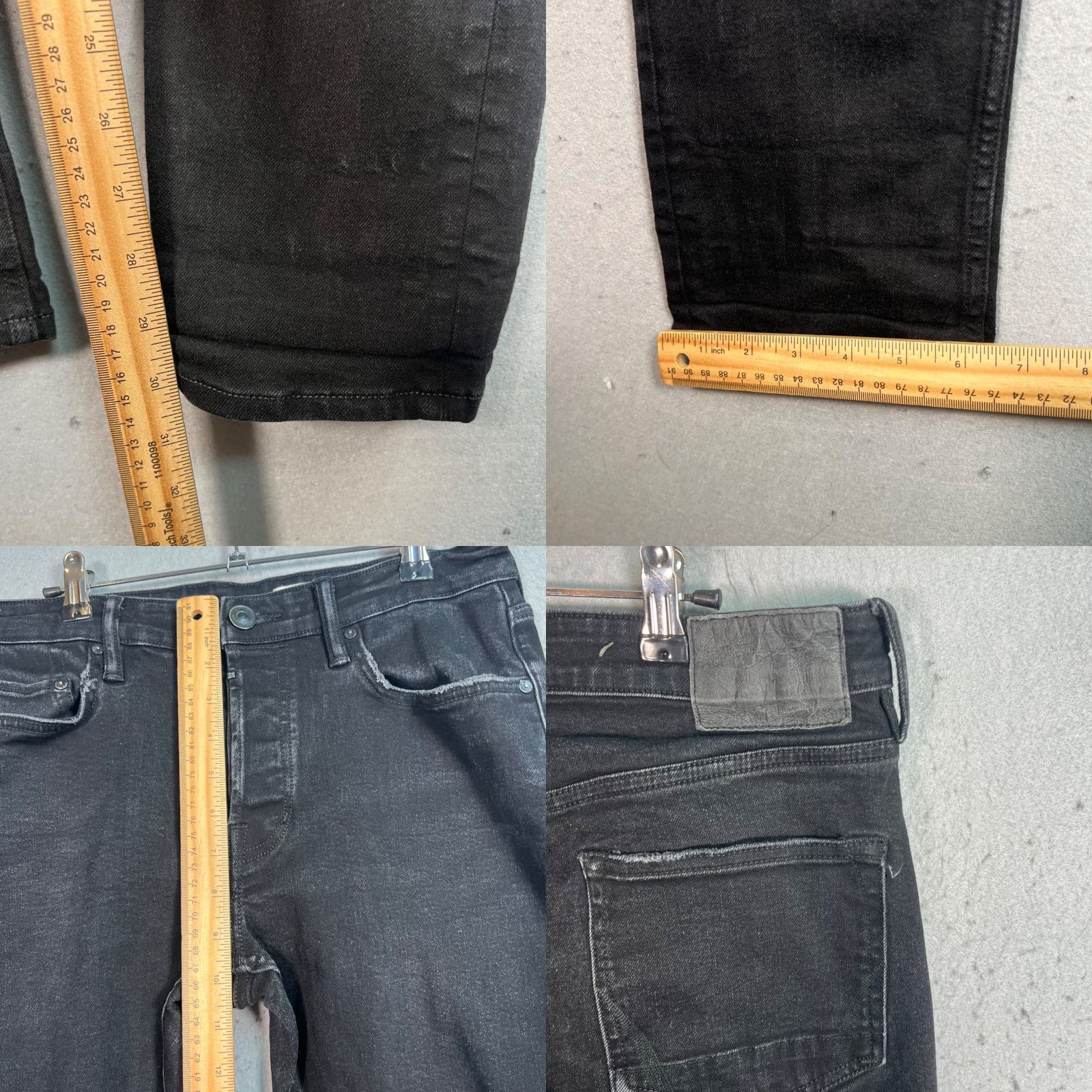 Allsaints AllSaints Jeans Slim Mens Black Denim 30 x 32 Adult Mens 5-Pocket Design Stretch Size US 30 / EU 46 - 8 Thumbnail