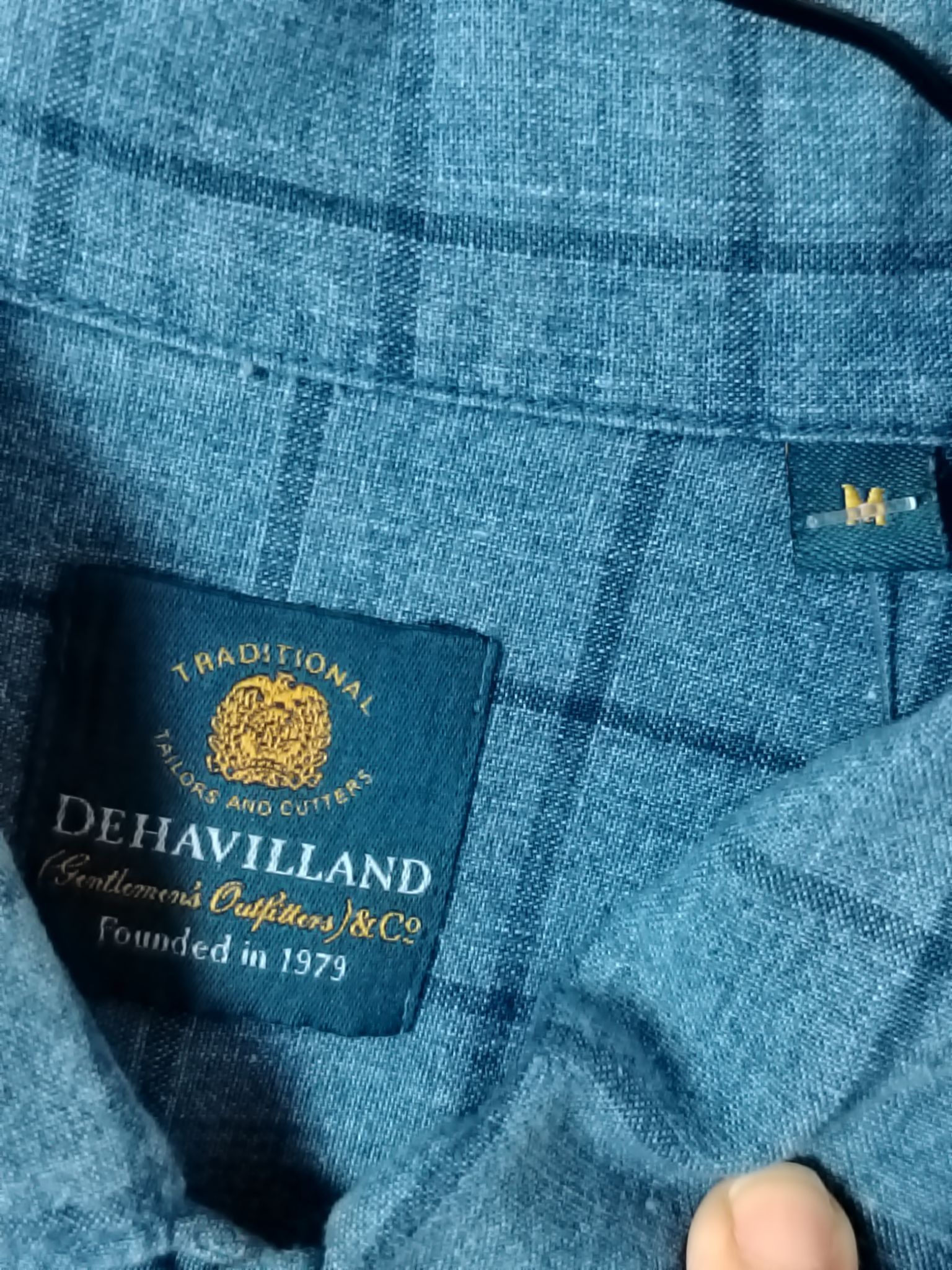 Other Pre-Loved Shirt Men's M Blue Checked Long Sleeve Button Size US M / EU 48-50 / 2 - 3 Thumbnail