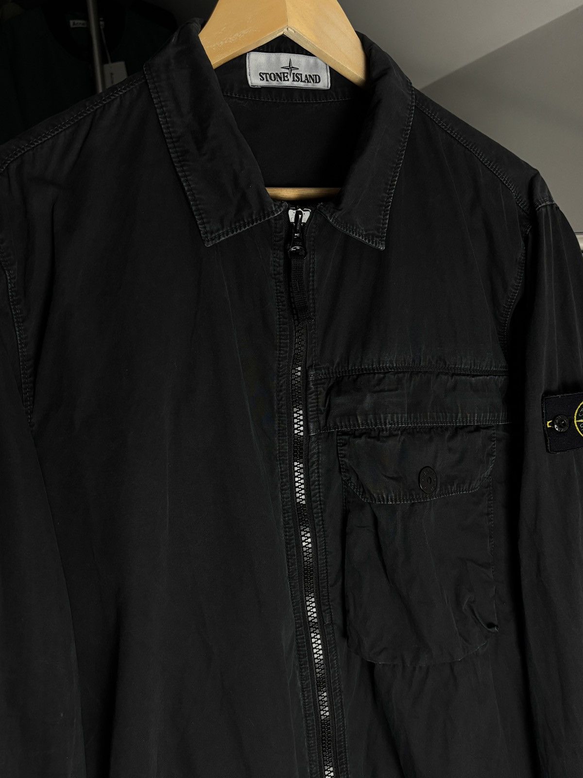 Stone Island Stone Island Black Long Sleeve Overshirt Jacket Size US L / EU 52-54 / 3 - 3 Thumbnail