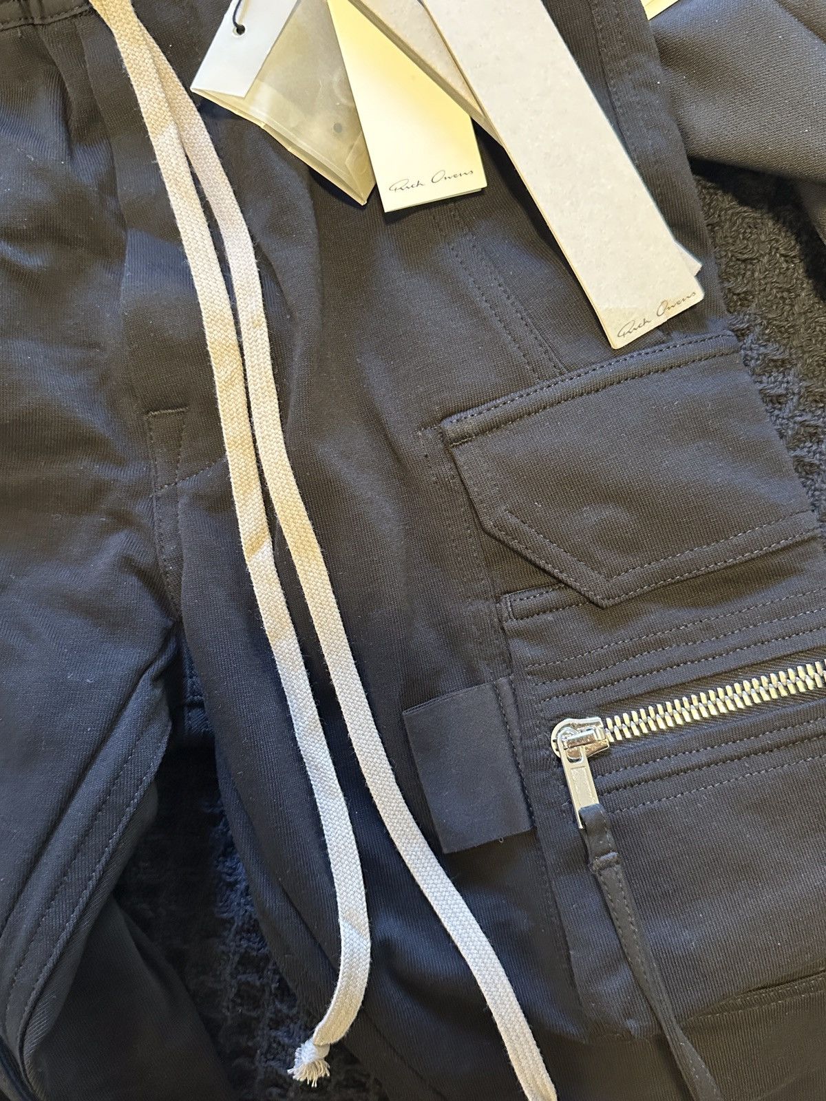 Rick Owens NWT Men’s Black Rick Owens Cargo Jogger size 46 IT Size US 28 / EU 44 - 8 Thumbnail