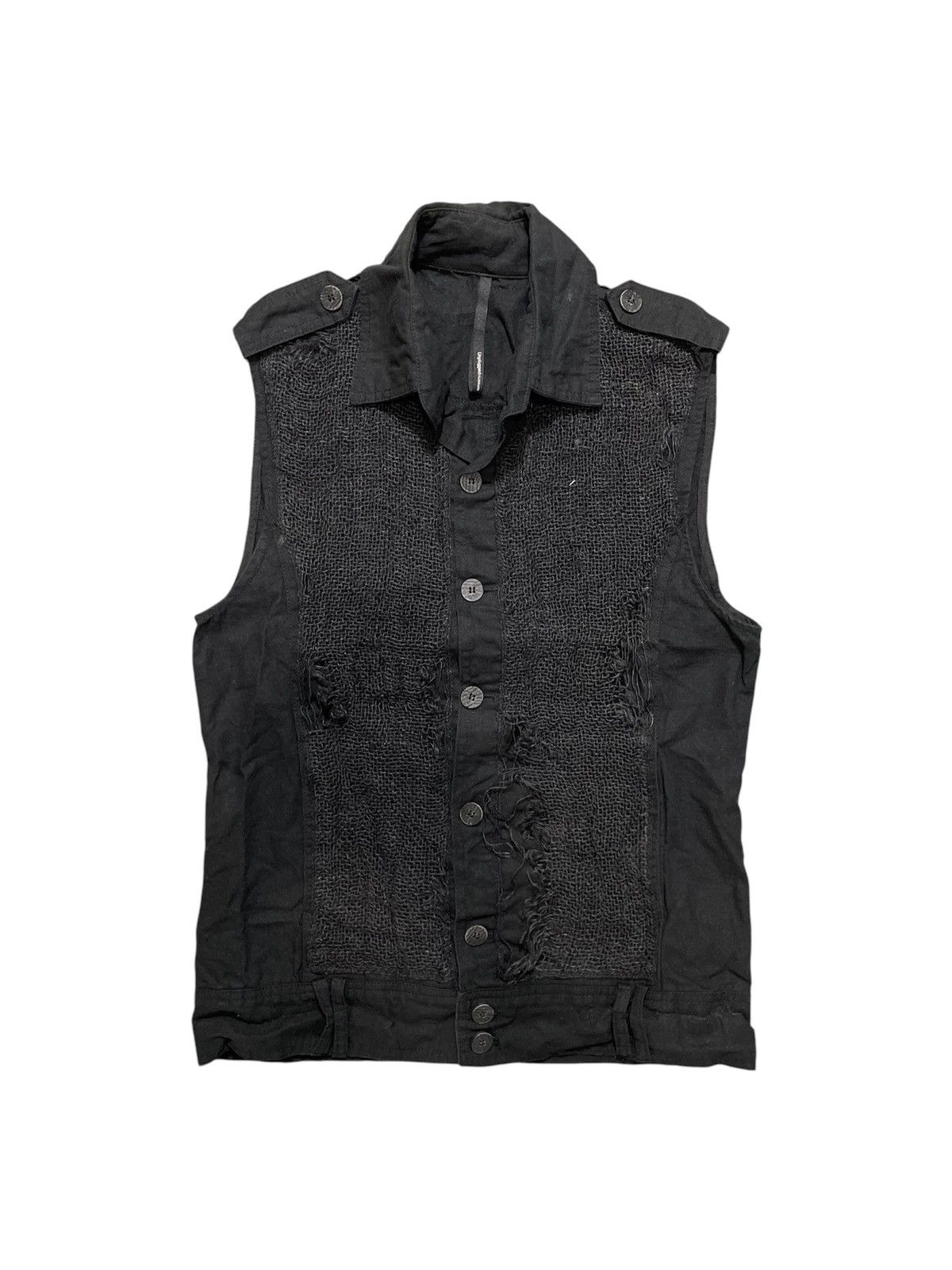 Designer × Vintage Unplugged museum Linen Distressed Shirt Ifsix style Size US S / EU 44-46 / 1 - 1 Thumbnail