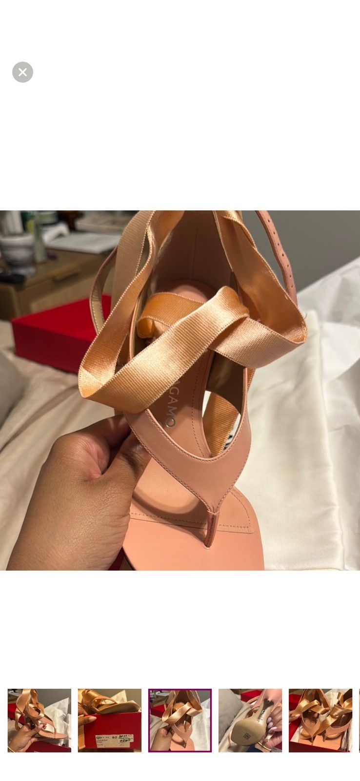 Salvatore Ferragamo Leliu Ribbon Sandal Size US 9.5 / IT 39.5 - 3 Thumbnail