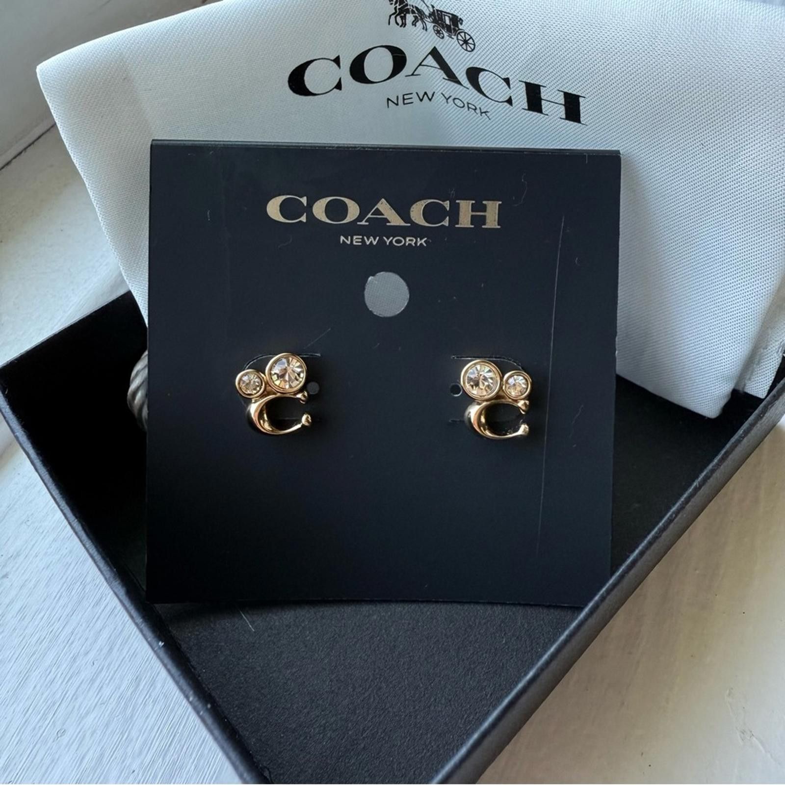 Coach Chic Coach Crystal Earrings Size ONE SIZE - 3 Thumbnail