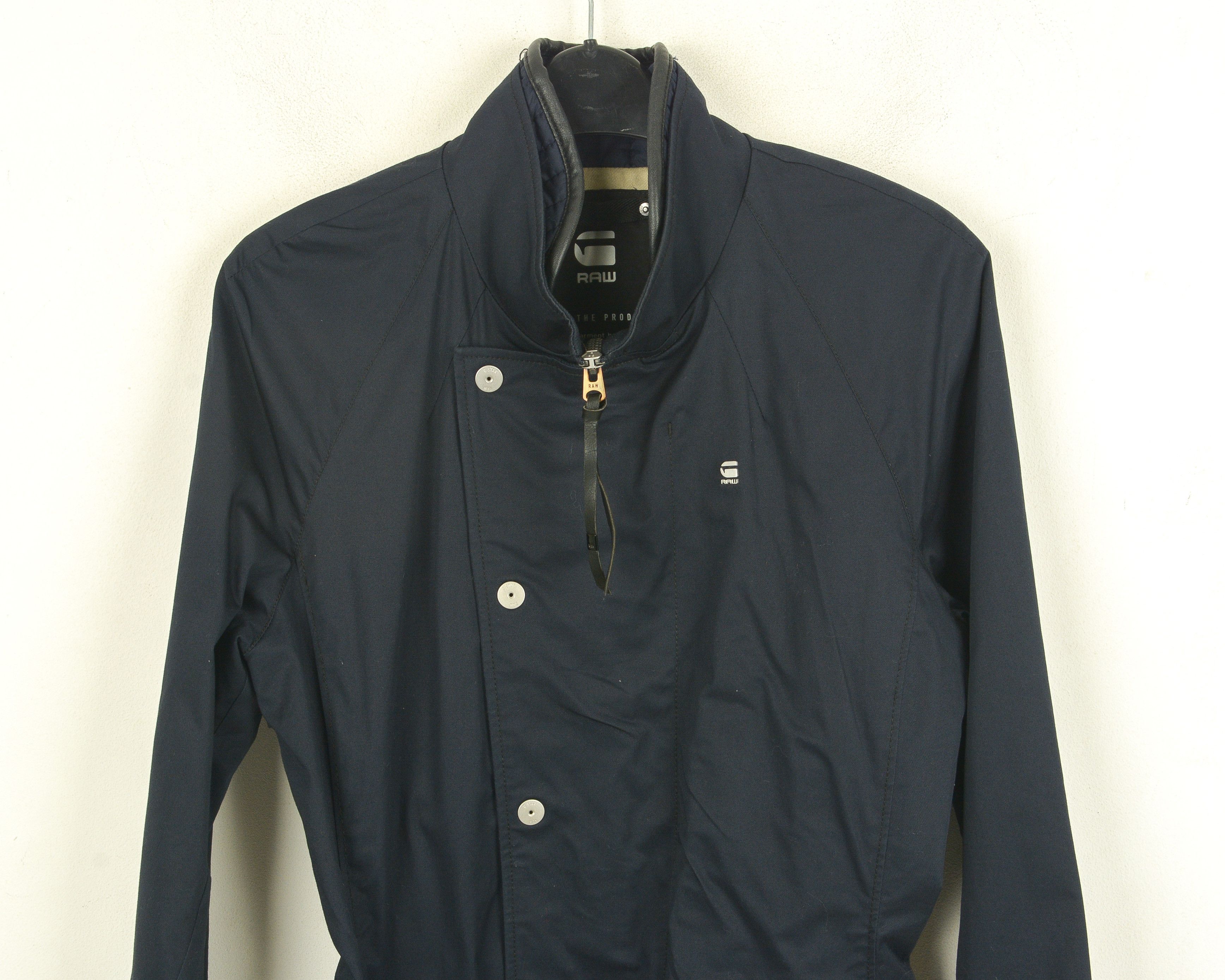 G-Star Minor Slim Trench XS Women's Rain Coat Navy Mac Jacket Long Size XS / US 0-2 / IT 36-38 - 2 Thumbnail