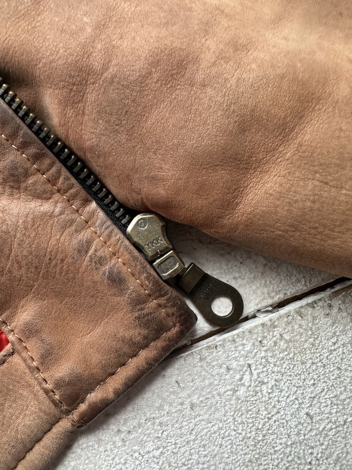Other 🚨VNTG LEATHER JACKET AVANT GARDE ASYMMETRICAL BROWN MOTO Size US XL / EU 56 / 4 - 9 Thumbnail