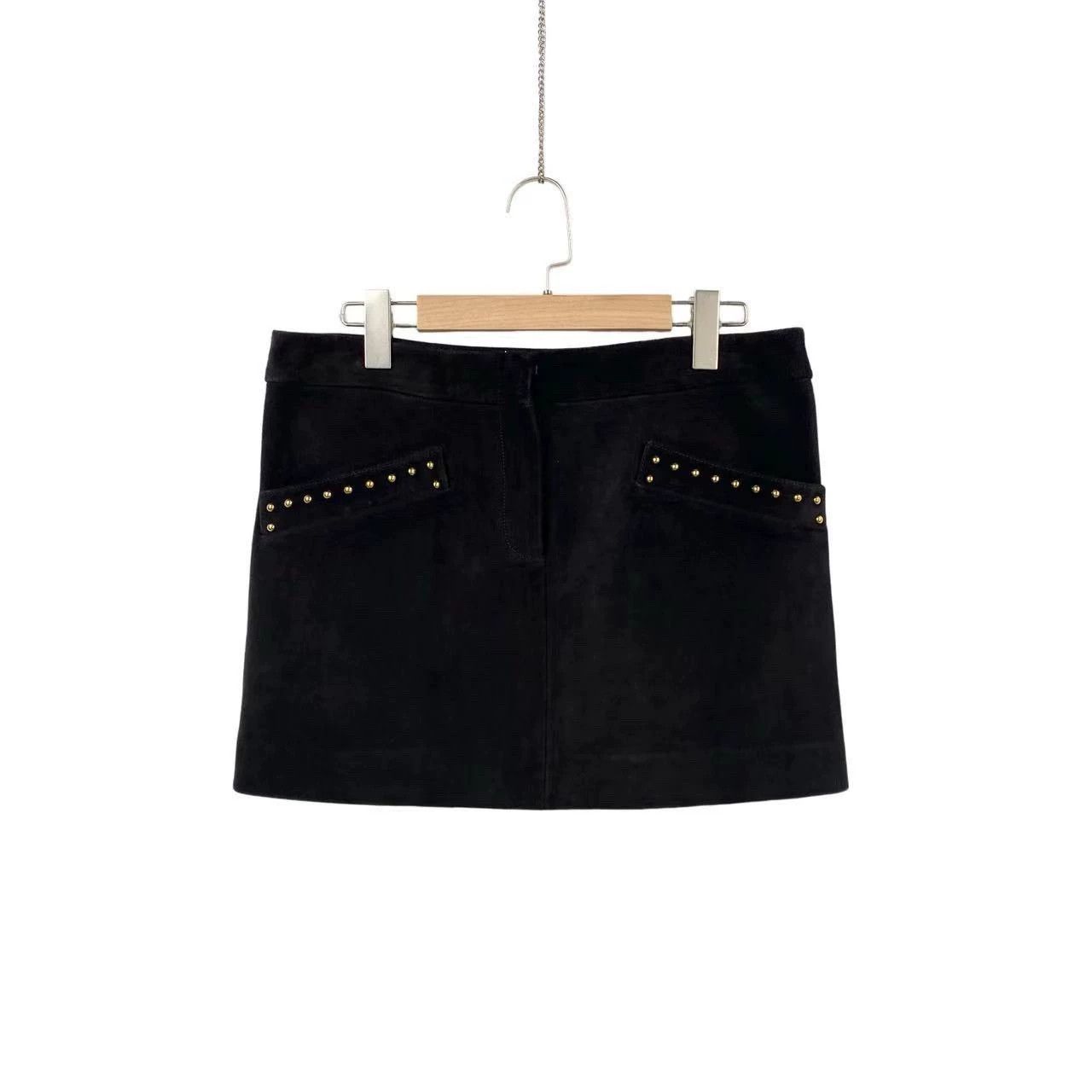 Saint Laurent Paris Saint Laurent Paris Black velvet short skirt Size US 40 / EU 56 - 1 Thumbnail