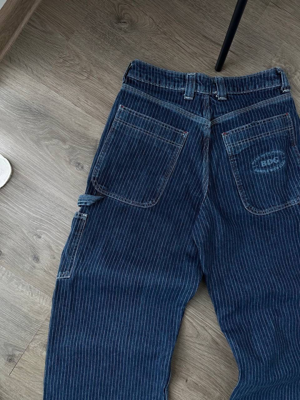 Japanese Brand × Vintage Vintage BDC Blue Baggy Carpenter Striped Pants Size US 32 / EU 48 - 12 Thumbnail