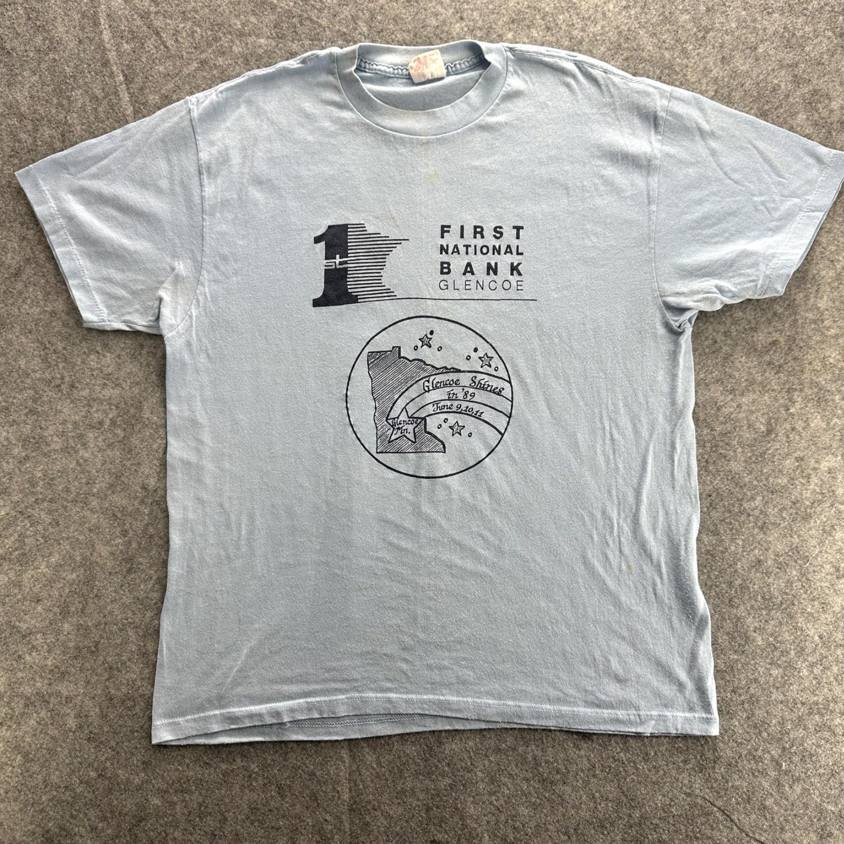 Vintage VINTAGE First National Bank Glencoe Shirt Mens XL Promo Event Tee USA 80s 90s Size US XL / EU 56 / 4 - 2 Thumbnail