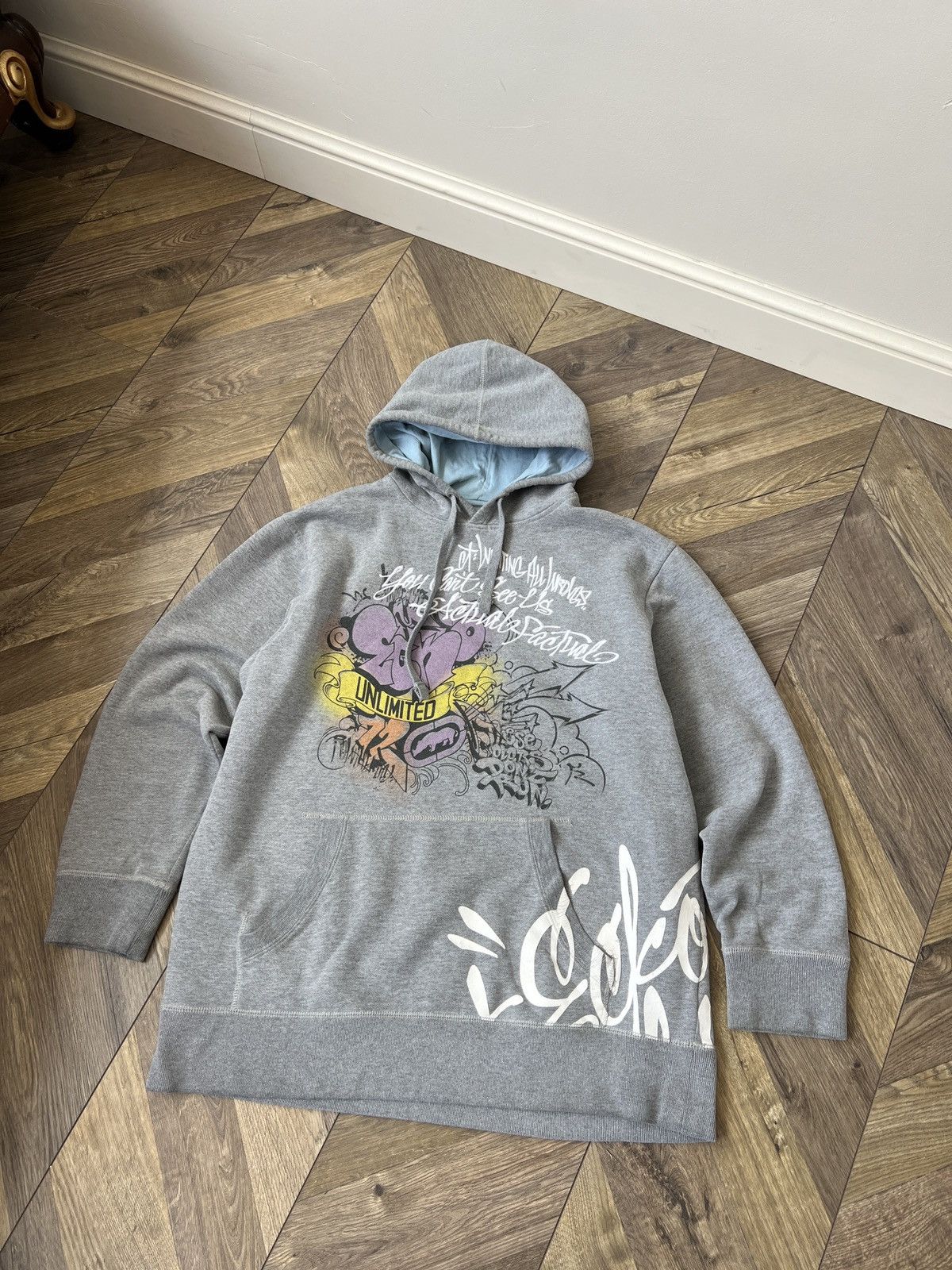 Ecko Unltd. Vintage Ecko Overprinted Streetwear Hoodie Size US XL / EU 56 / 4 - 5 Thumbnail