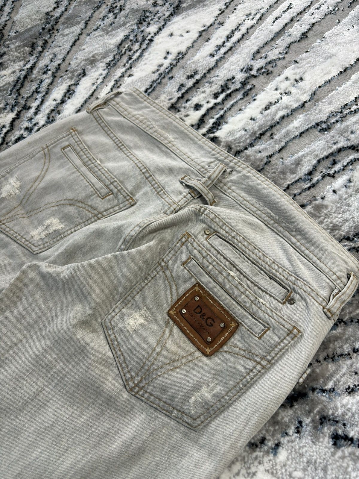 Dolce & Gabbana × Vintage Dolce & Gabbana Jeans Distressed Vibe Affliction Avant Garde Size US 33 - 3 Thumbnail