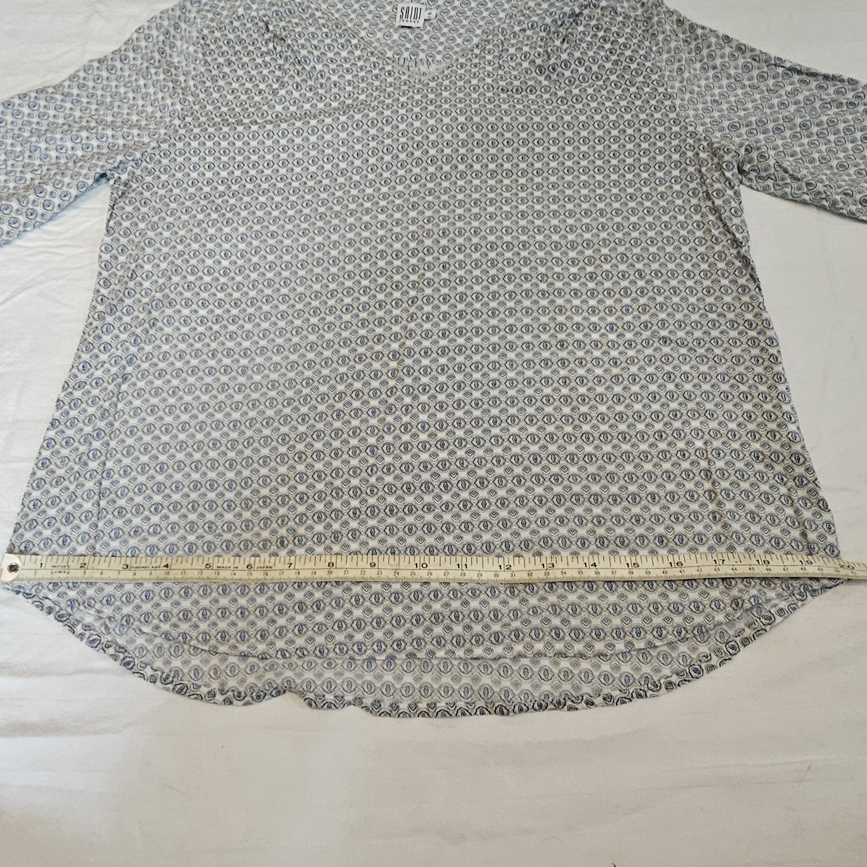 Vintage Saint Tropez Pattern Button Cuffed Blouse Woman's M Size M / US 6-8 / IT 42-44 - 7 Thumbnail