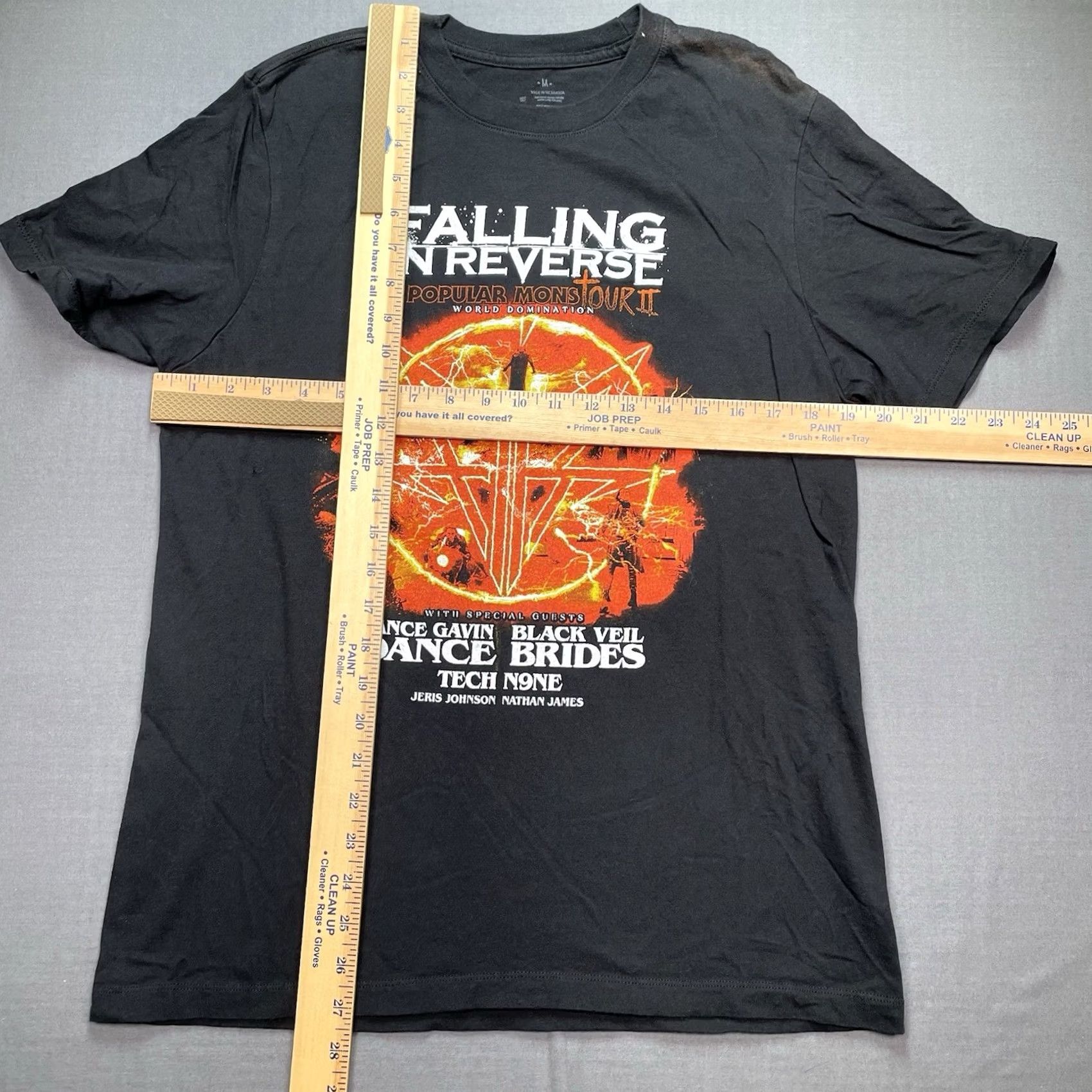 Gildan Falling In Reverse Shirt Men’s Medium Gildan T-Shirt Black Cotton Crew Neck Long Sleeve Band Horror Music Size US M / EU 48-50 / 2 - 5 Thumbnail