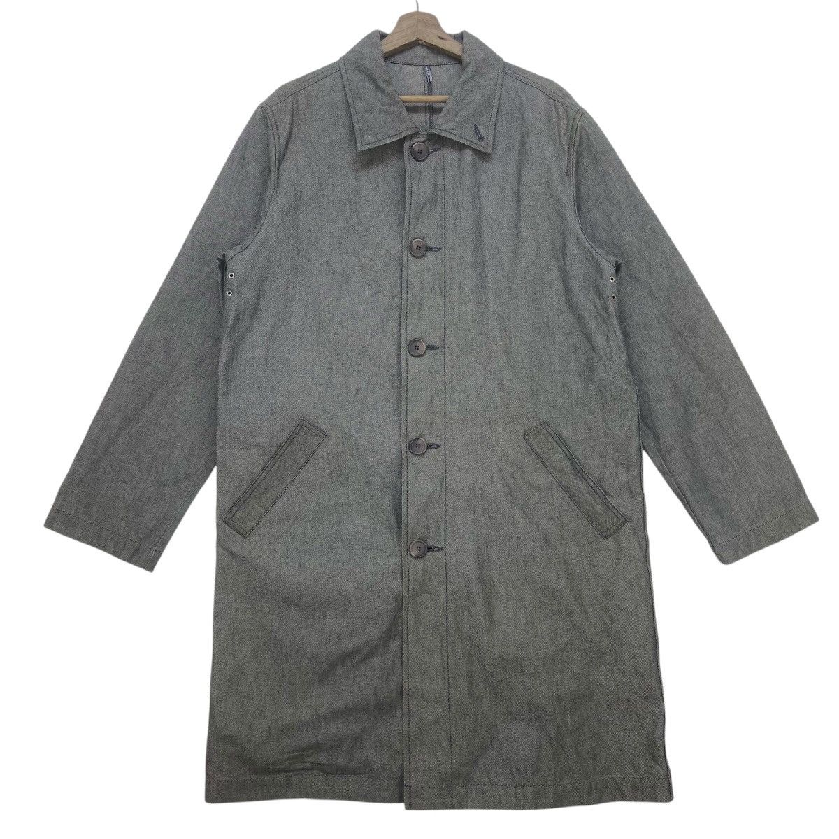 Designer Former Hermes Artistic Director Bali Barret Denim Long Coat Size US M / EU 48-50 / 2 - 1 Thumbnail